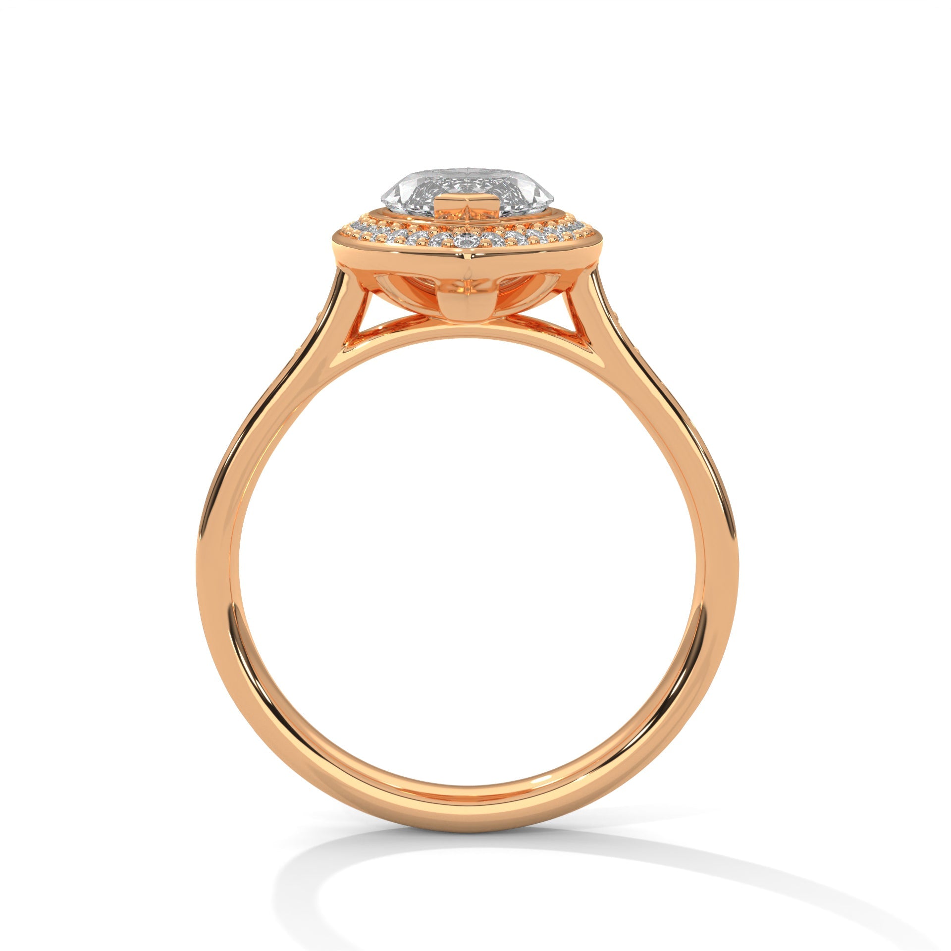 Marquise-Cut 3ctw Lab Grown Diamond Pave Band Ring | 3.46 CTW