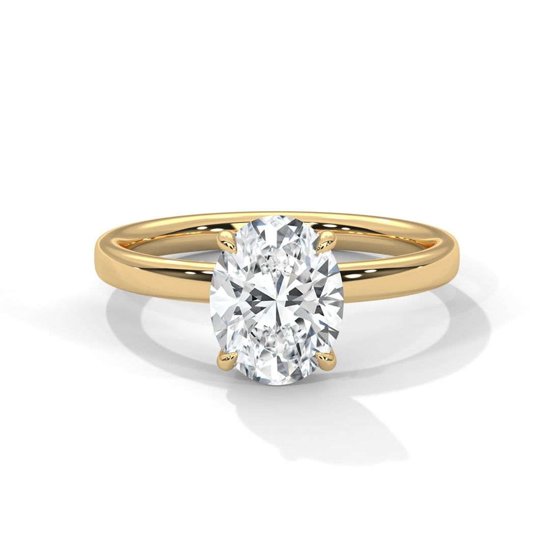 Oval 3ct Lab-Grown Diamond Solitaire Engagement Ring | 3 CTW