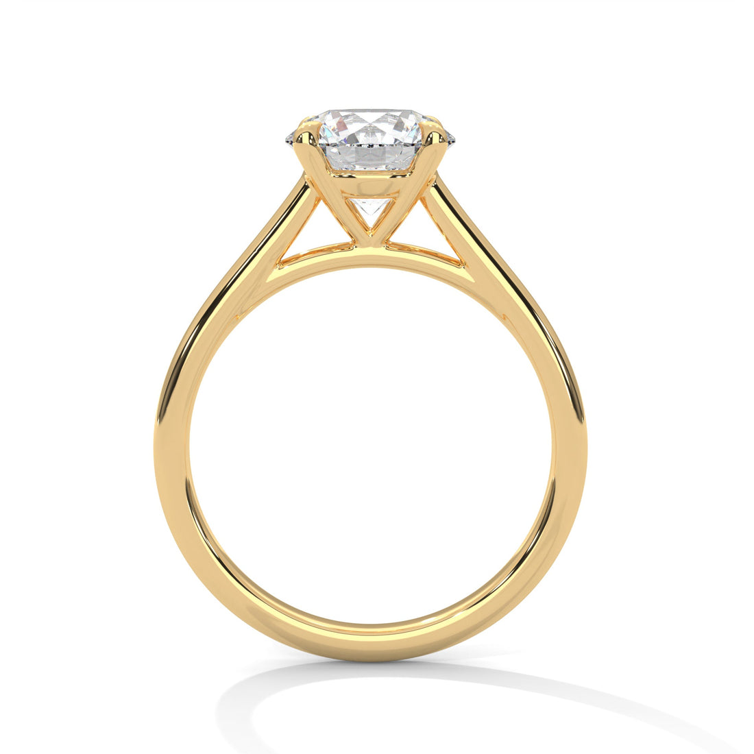 Brilliance 1 CT Round-Cut Lab Grown Diamond Solitaire Ring