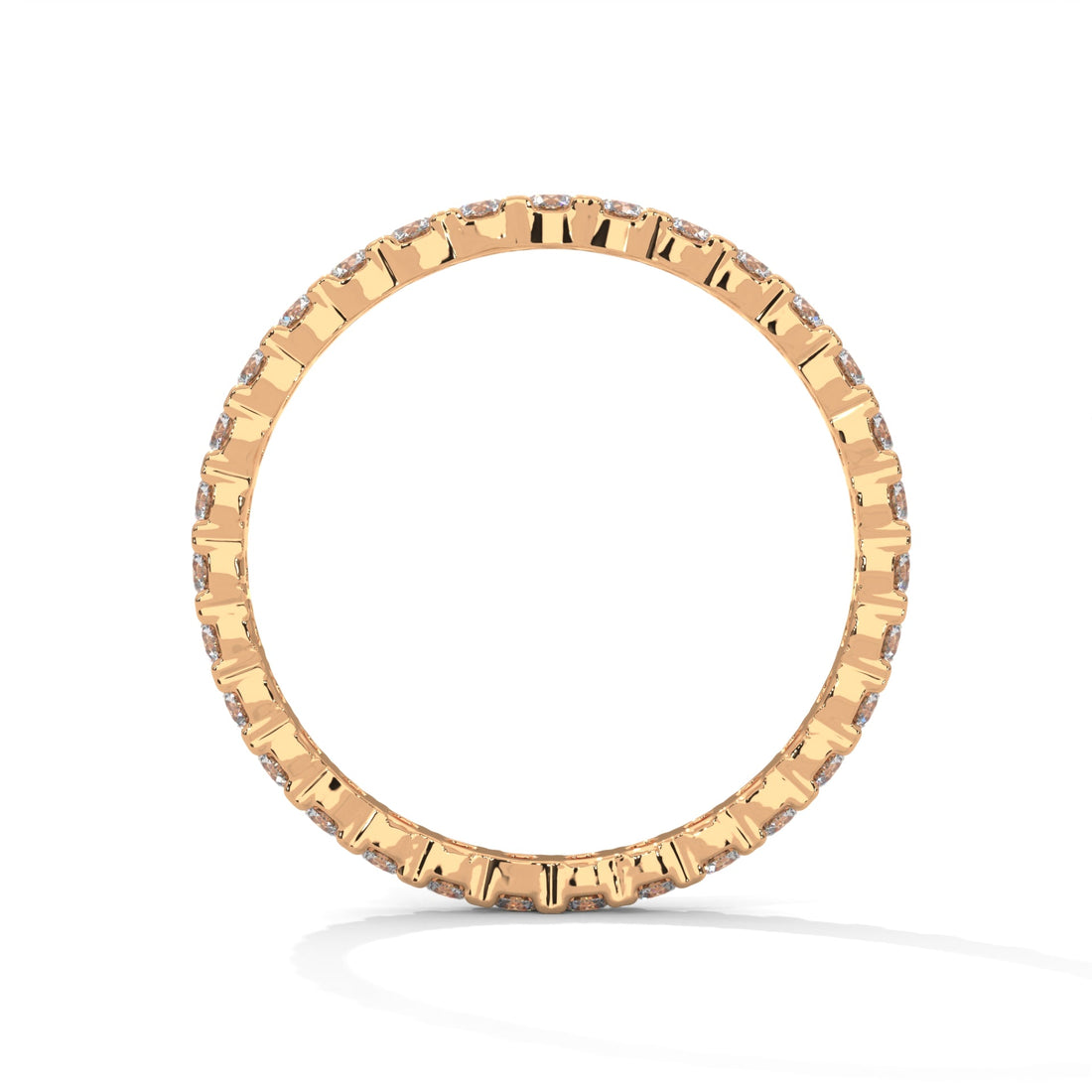 Endless Brilliance: Full-Eternity Round Diamond Gold Band | 1.09 CTW