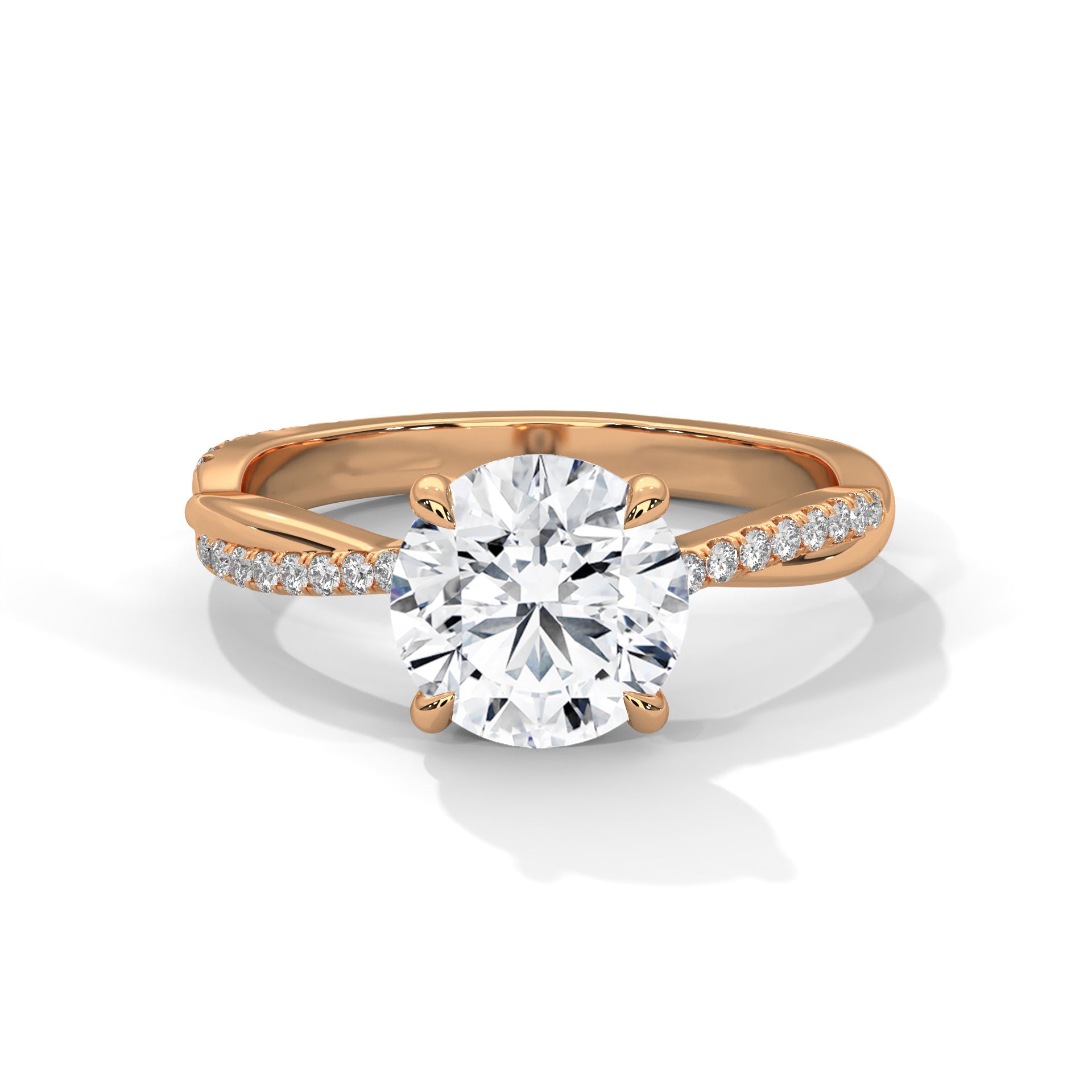 Twilight Spark 1 CT Round-Cut Lab Grown Diamond Pave Ring | 1.16 CTW
