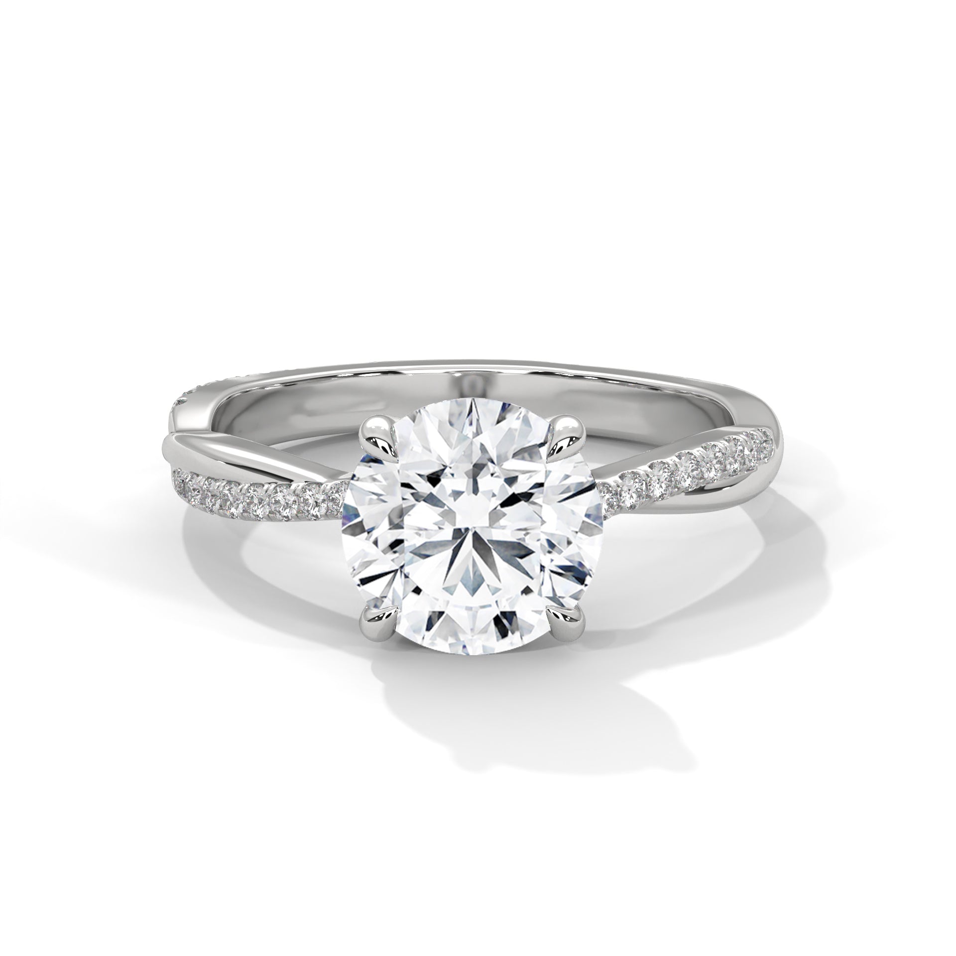 Twilight Spark 1 CT Round-Cut Lab Grown Diamond Pave Ring | 1.16 CTW