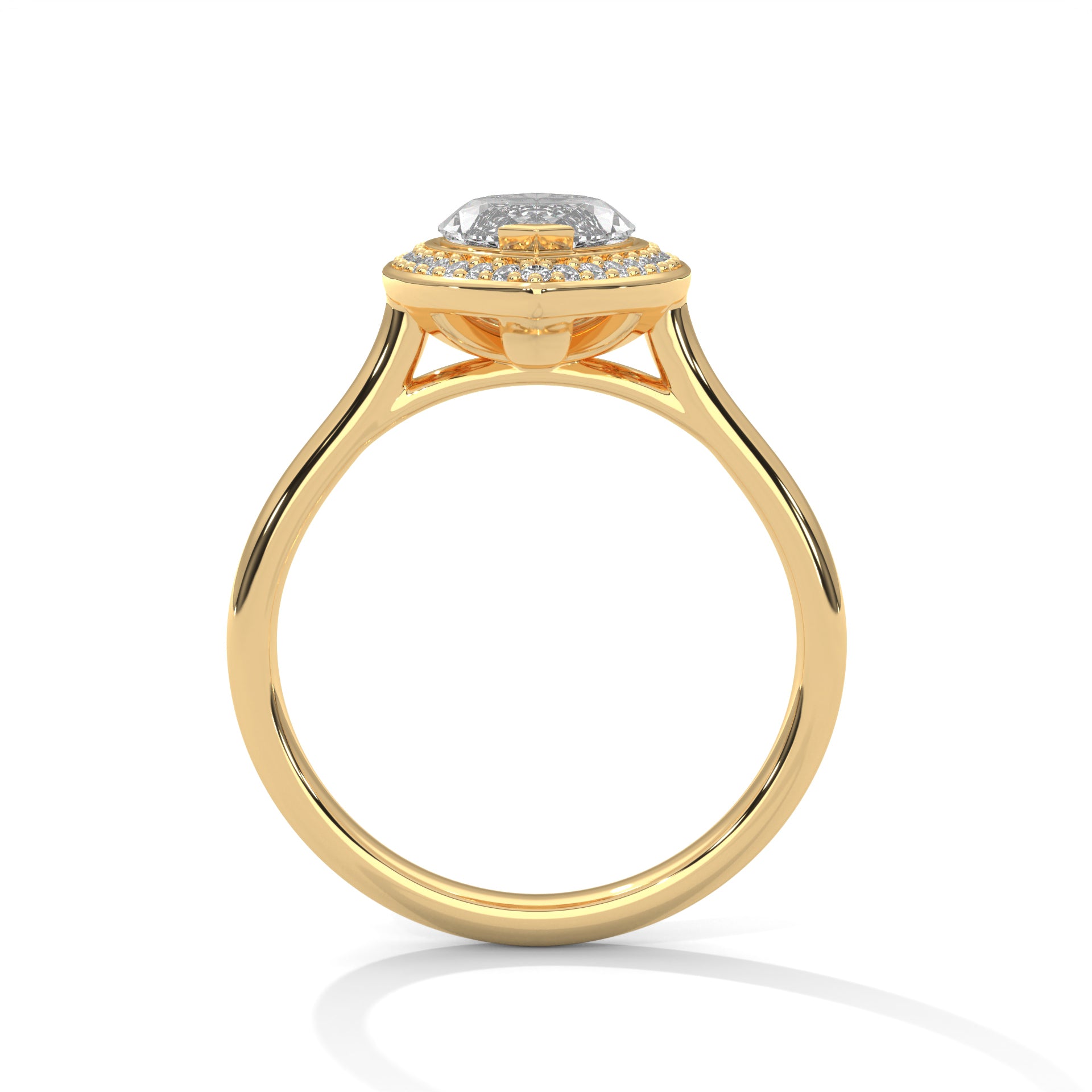 Marquise Halo Diamond Engagement Ring 2ct Lab-Grown Diamond (F VS1)