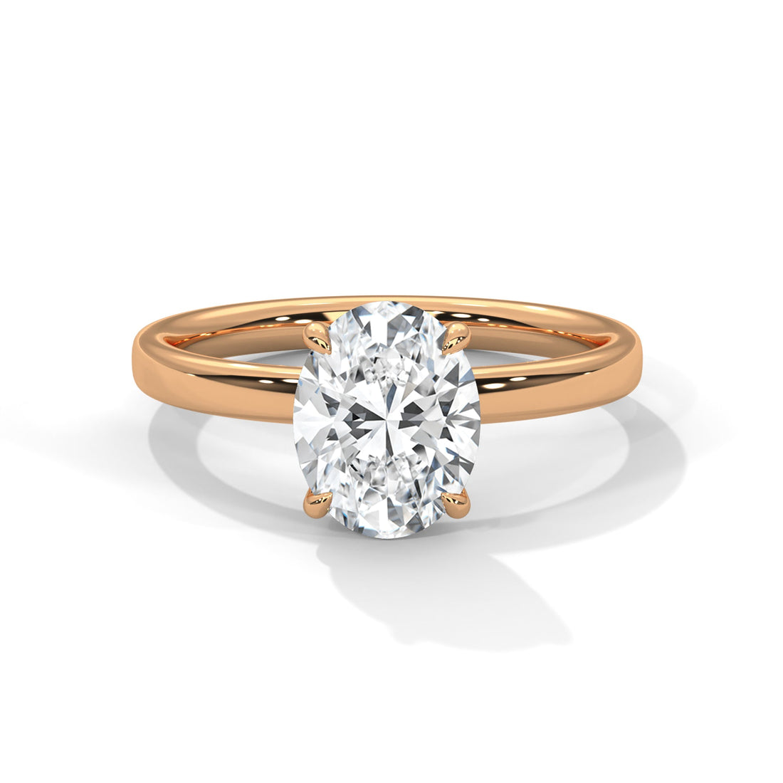 Oval 3ct Lab-Grown Diamond Solitaire Engagement Ring | 3 CTW