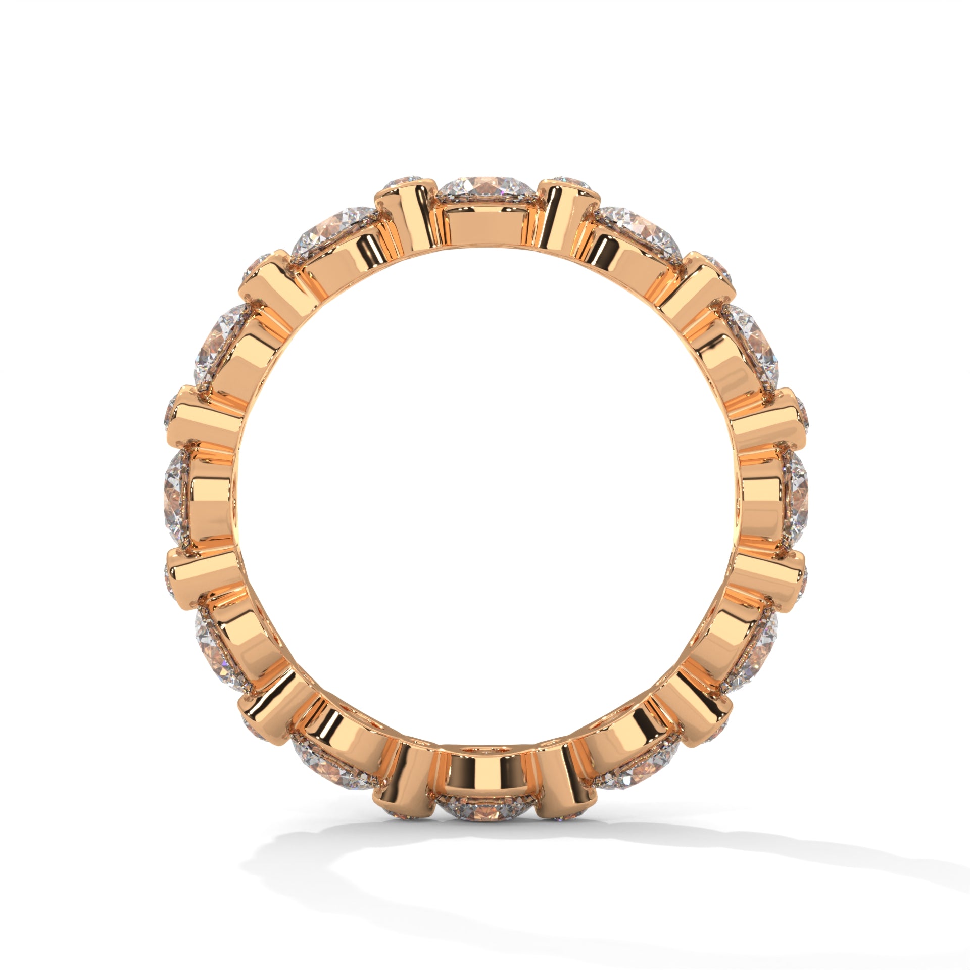 Celestial Radiance Round Diamond Full-Eternity Gold Band | 1.82 CTW