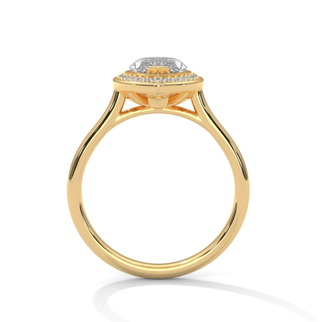 Double Halo 1.5 CTW Marquise-Cut Lab Grown Diamond Ring | 1.66 CTW