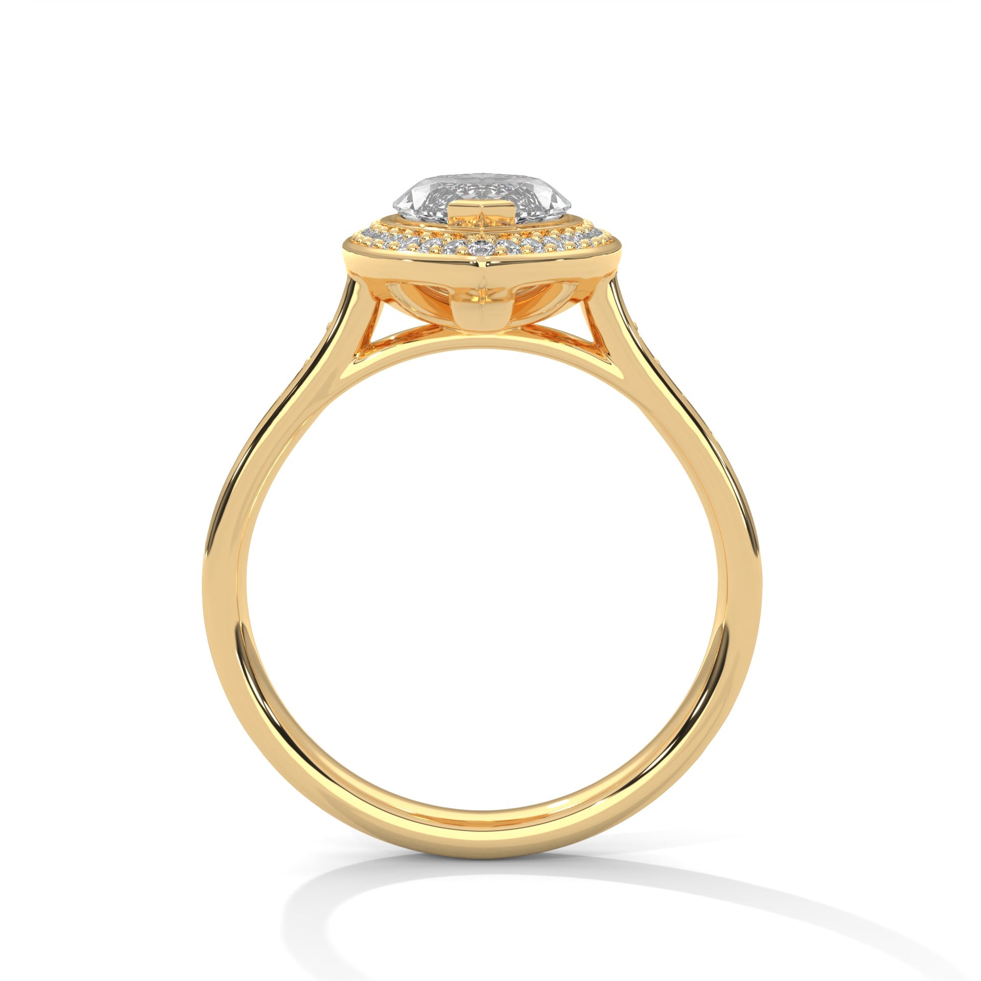 Marquise-Cut 3ctw Lab Grown Diamond Pave Band Ring | 3.46 CTW