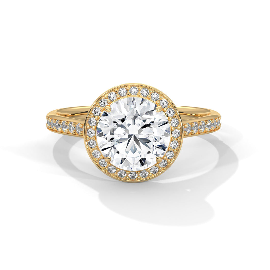 Ethereal Halo 2.0ct Round Lab Diamond Engagement Ring | 2.34 CTW