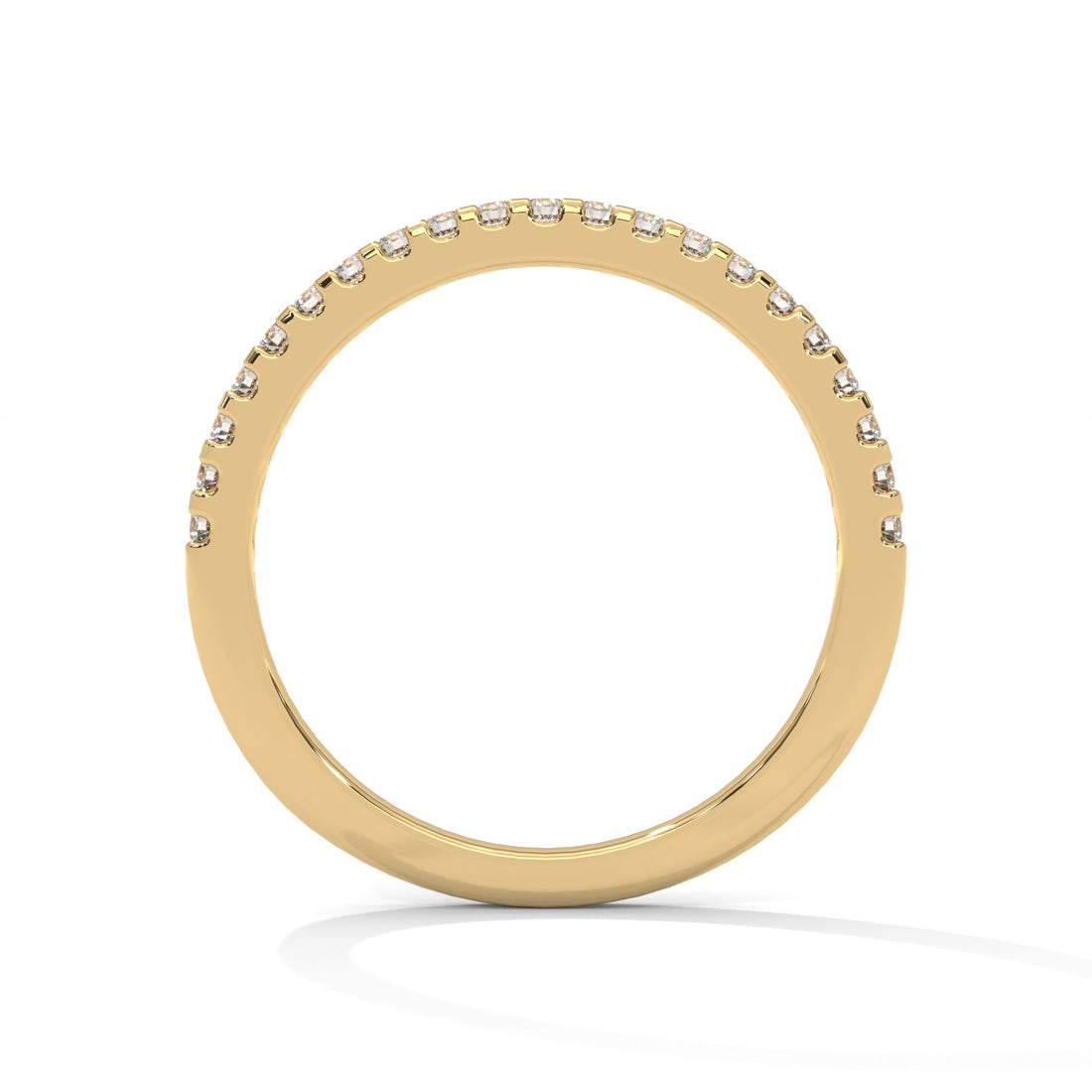 Eternal Sparkle: Gold Round Diamond Half-Eternity Band | 0.26 CTW