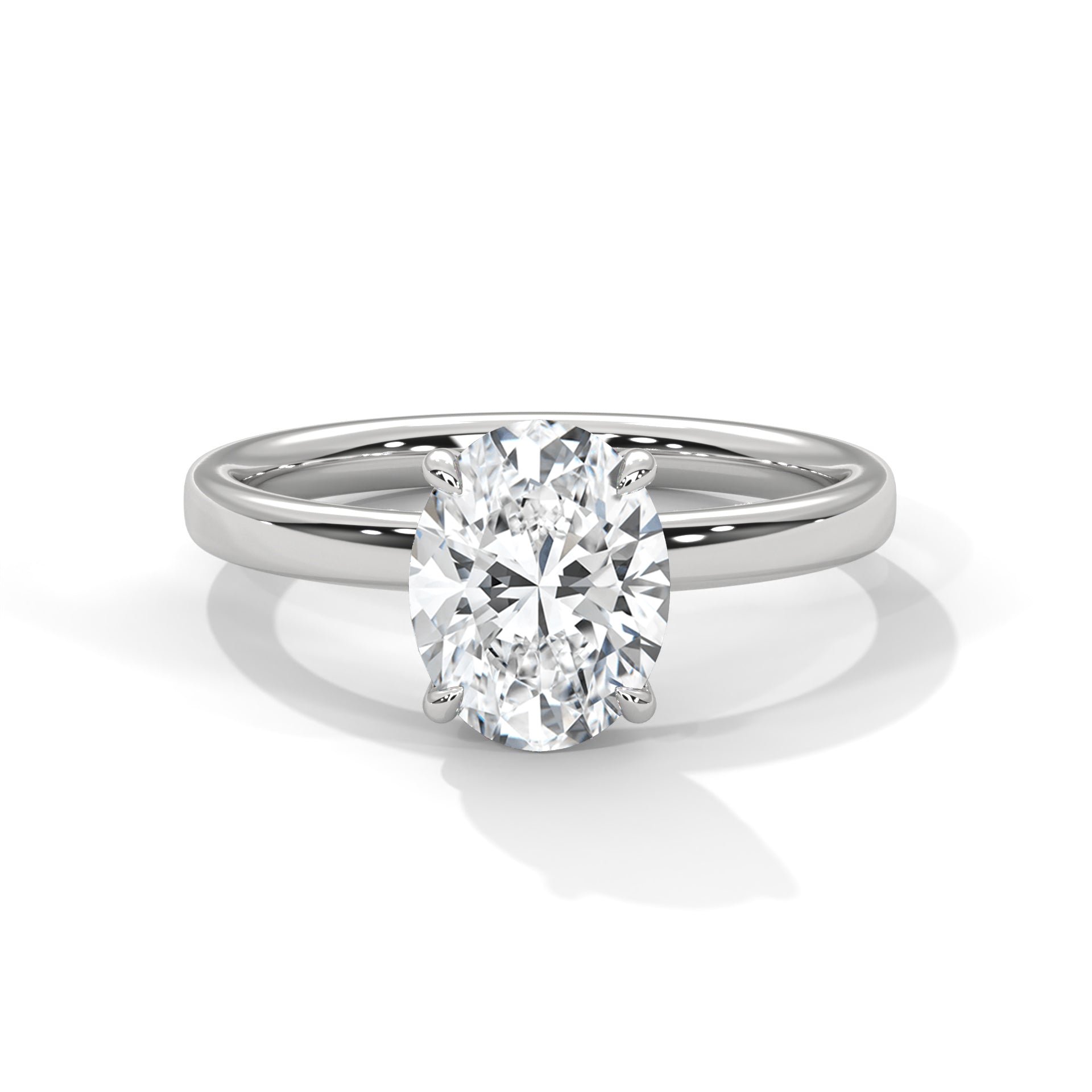 Oval 3ct Lab-Grown Diamond Solitaire Engagement Ring | 3 CTW