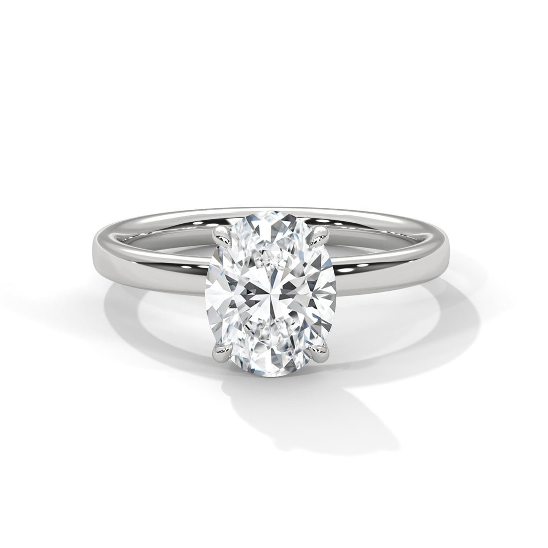 Oval 3ct Lab-Grown Diamond Solitaire Engagement Ring | 3 CTW