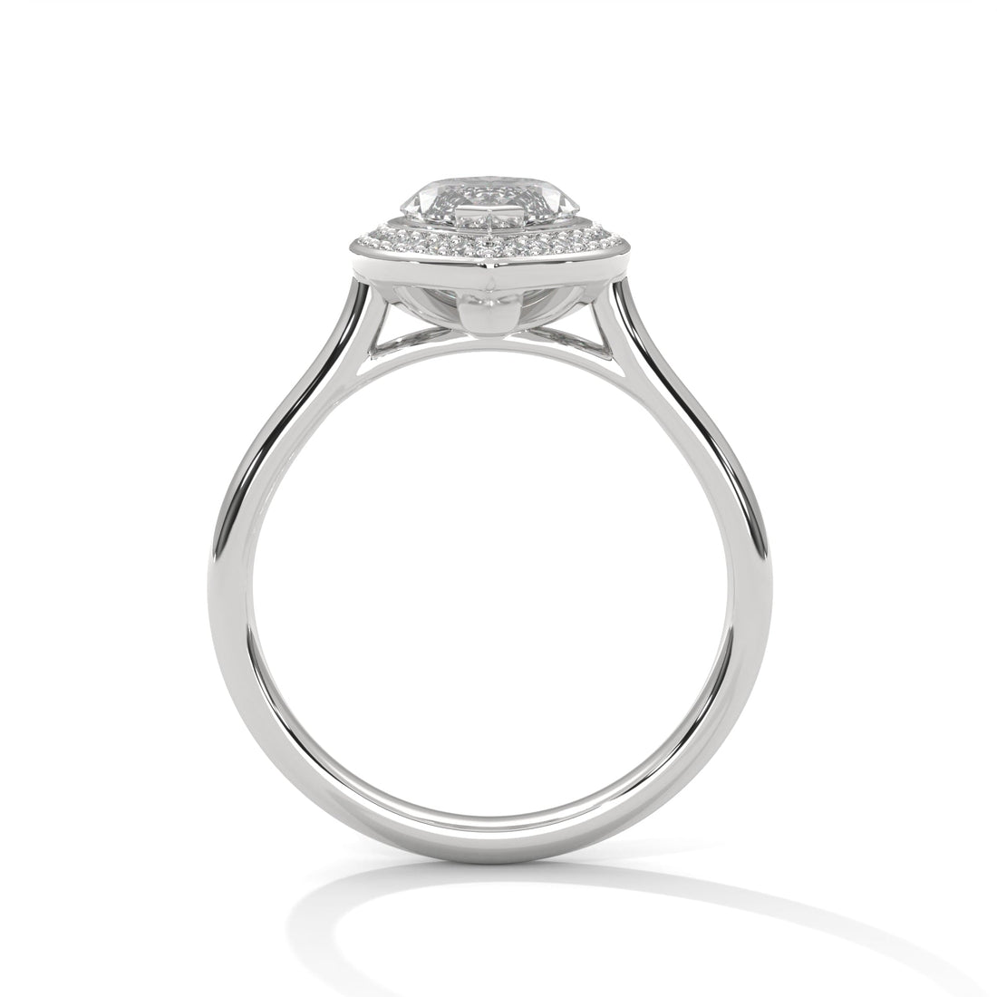 Double Halo 1.5 CTW Marquise-Cut Lab Grown Diamond Ring | 1.66 CTW