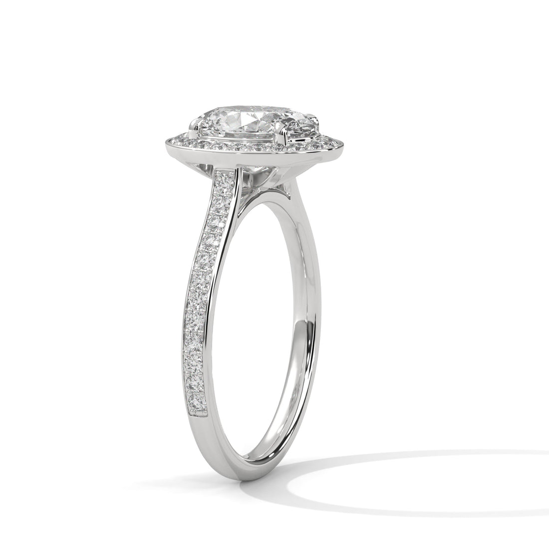 Elysian Oval Halo 2.42 CTW Diamond Engagement Ring | 14K & 18K Gold