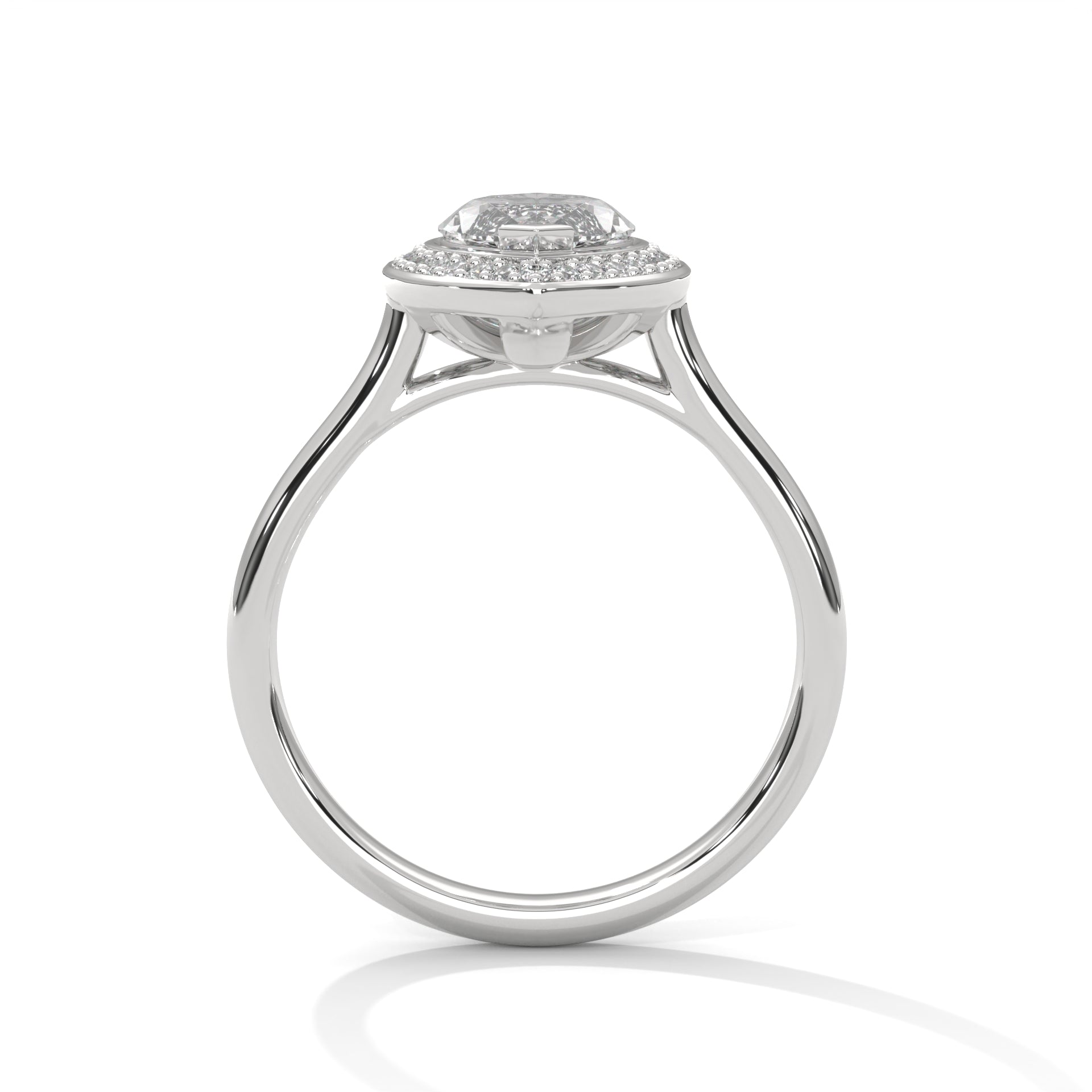 Marquise Halo Diamond Engagement Ring 2ct Lab-Grown Diamond (F VS1)