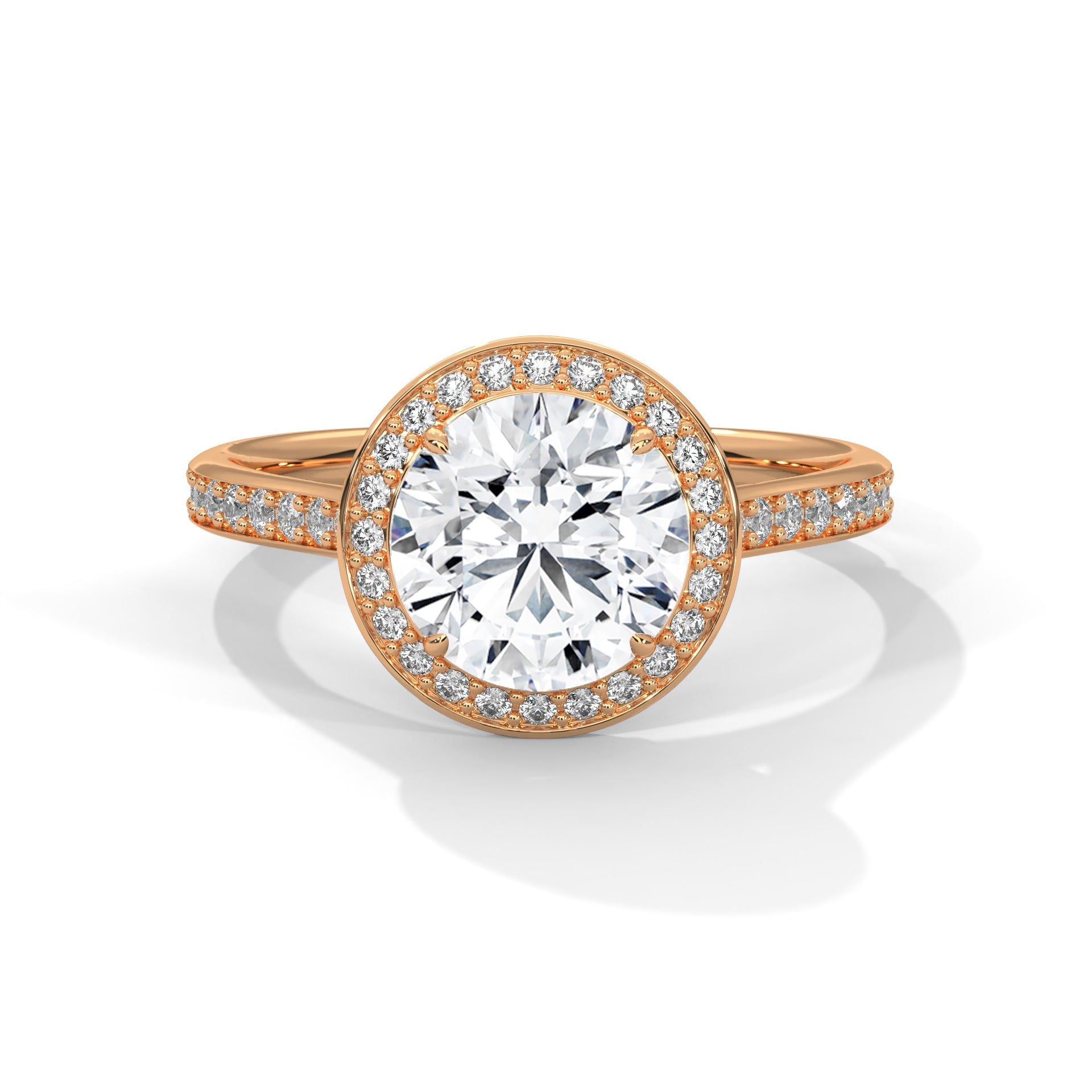 Ethereal Halo 2.0ct Round Lab Diamond Engagement Ring | 2.34 CTW