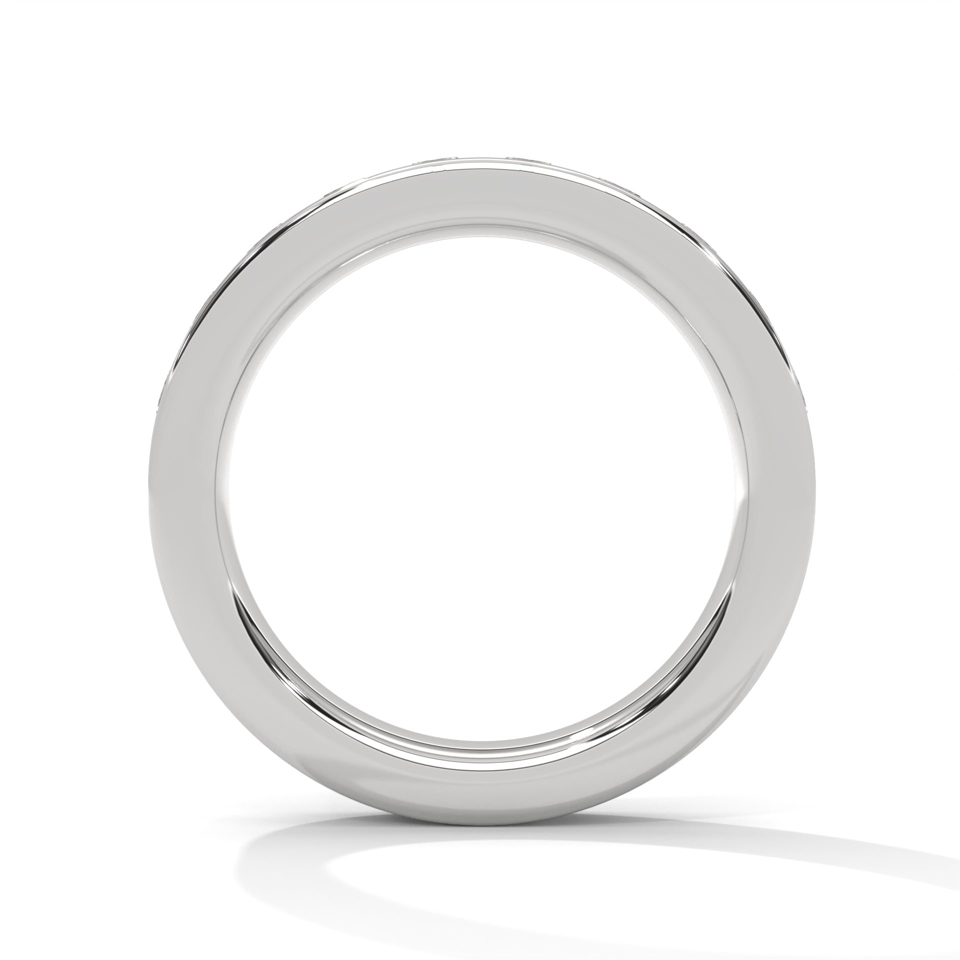 Radiant Harmony: Gold Round Diamond Channel Set Band Ring| 1.08 CTW