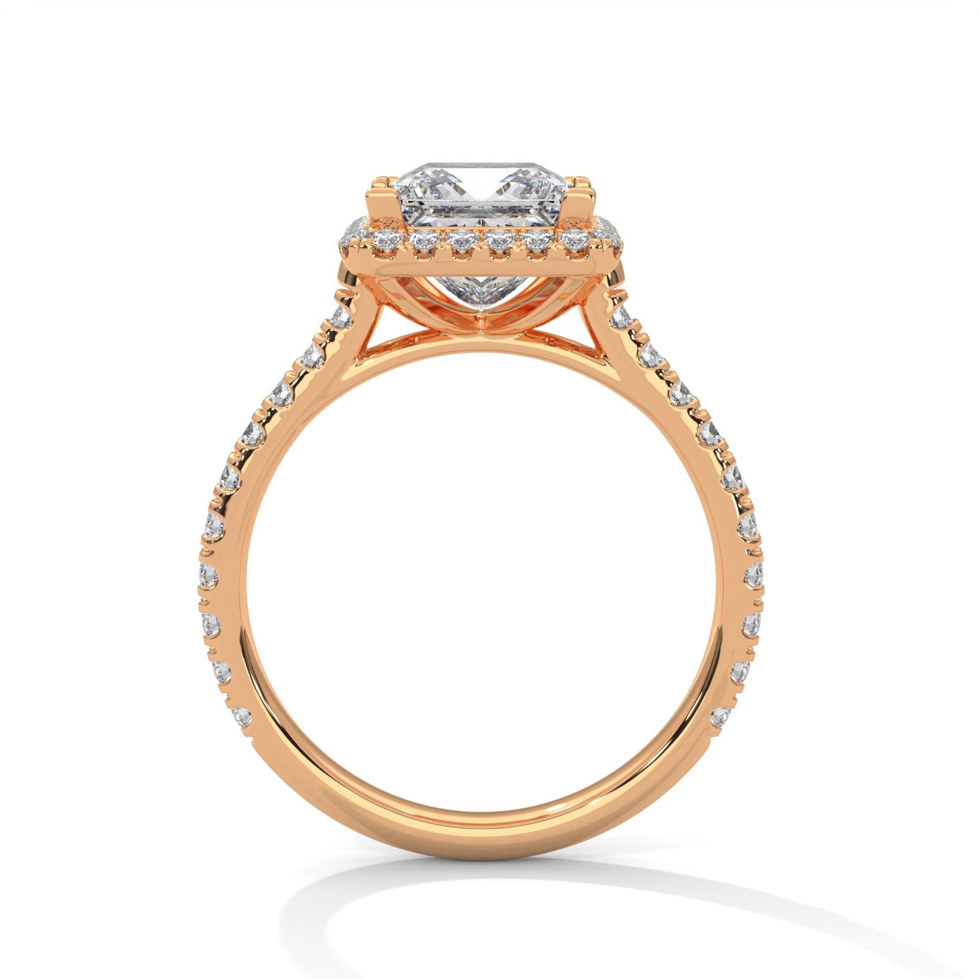 Halo Princess-Cut 1.5 CTW Lab Grown Diamond Ring | 2.07 CTW