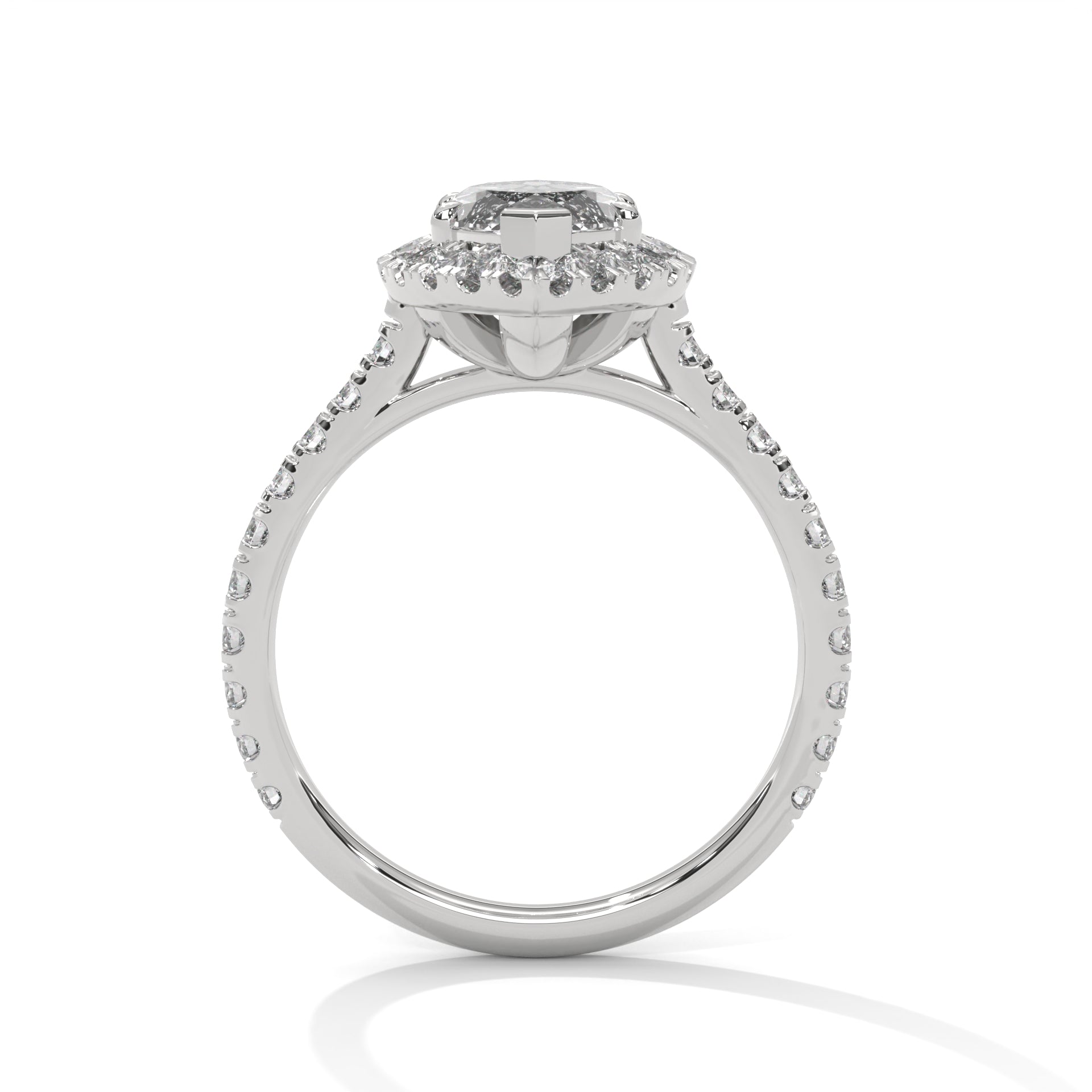 Vintage Halo 1.5 CT Marquise-Cut Lab Grown Diamond Ring | 2.22 CTW
