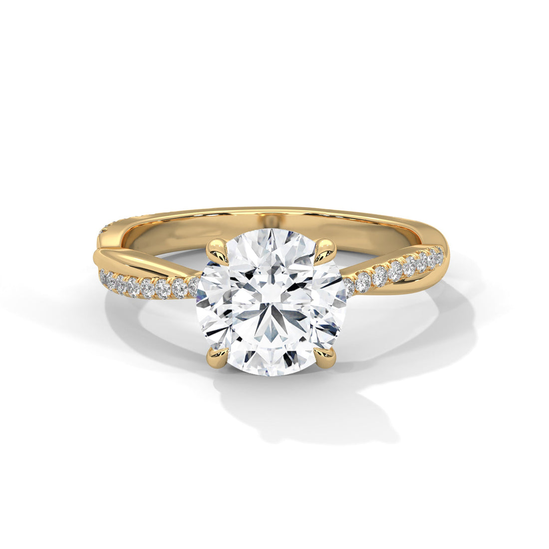 Twilight Spark 1 CT Round-Cut Lab Grown Diamond Pave Ring | 1.16 CTW
