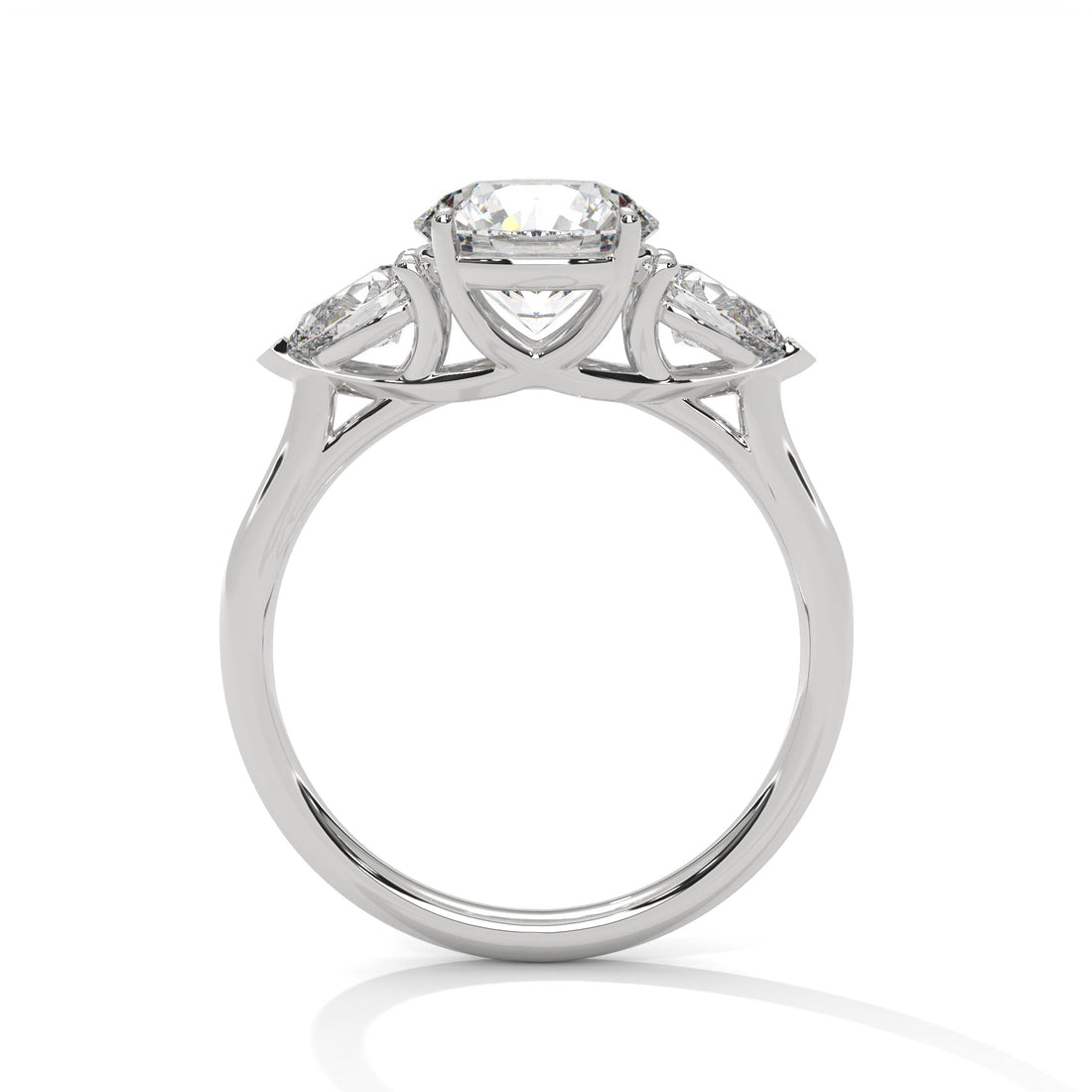 Dahlia 1ct Round Lab-Grown Diamond Three-Stone Engagement Ring | 2.00 CTW