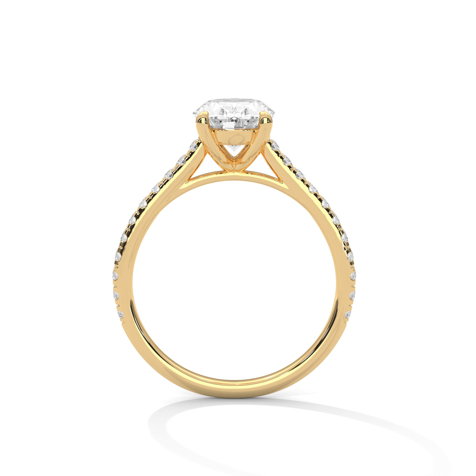 Celestial Grace 1 CT Oval-Cut Lab Grown Diamond Pave Ring | 1.22 CTW