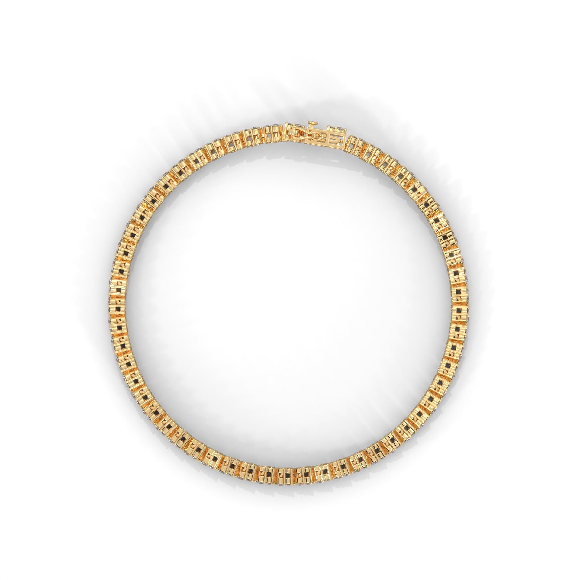 Classic Round Lab-Grown Diamond Gold Tennis Bracelet | 2.01 CTW