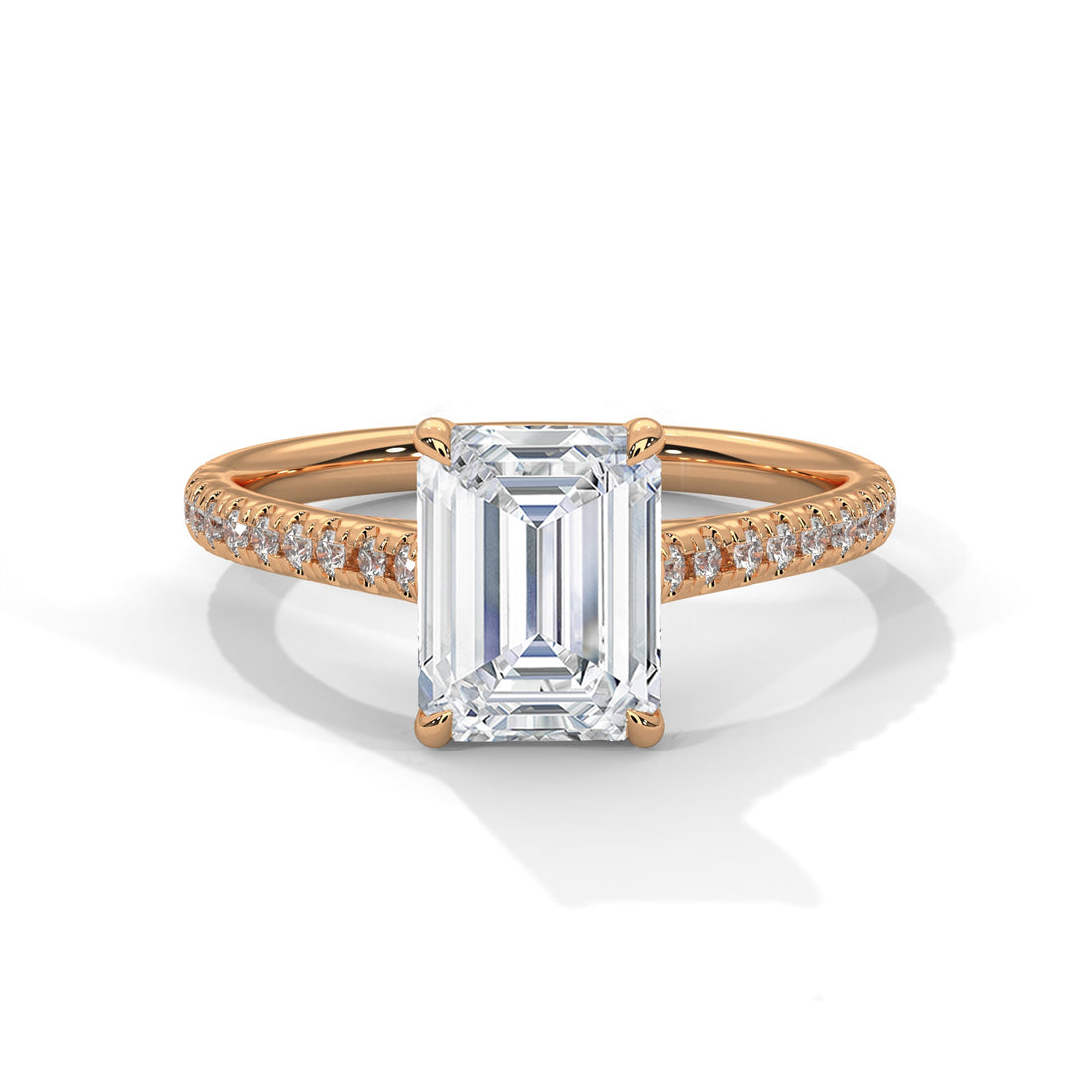 Graceful Lumina 1.5CT Emerald Lab-Grown Diamond Engagement Ring | 1.72 CTW