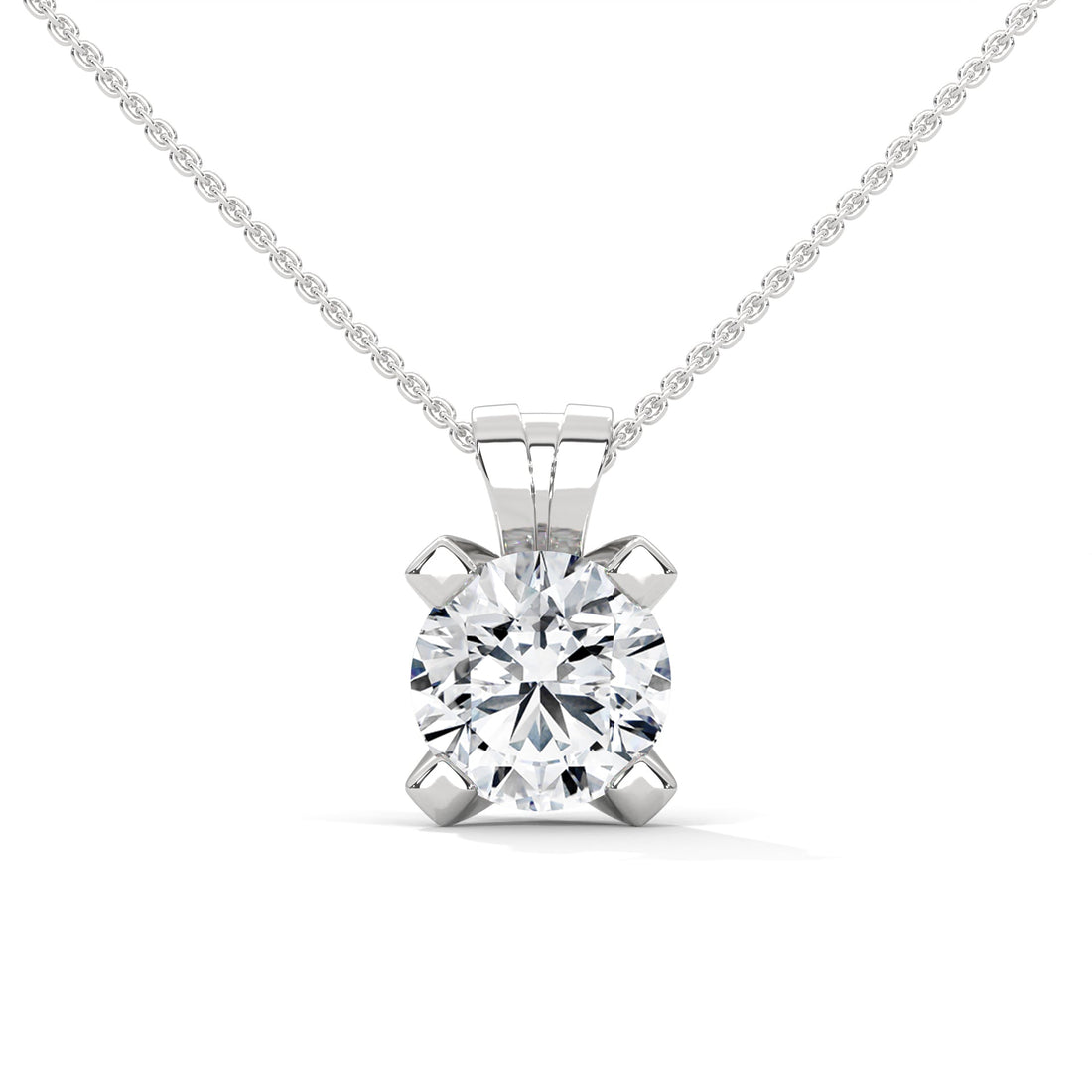 Round Diamond Solitaire Pendant in 14K Gold | 2.43 CTW