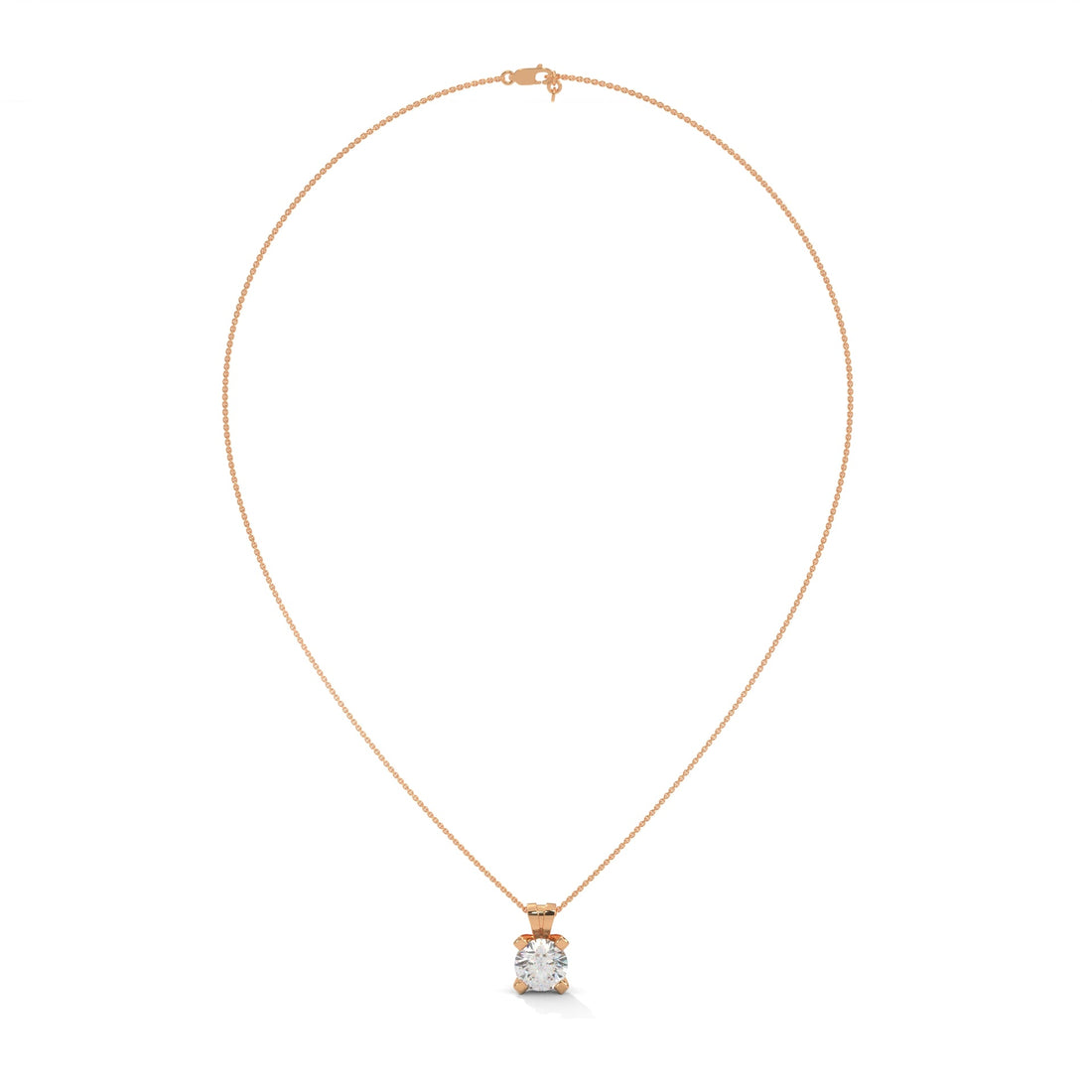 Round Diamond Solitaire Pendant in 14K Gold | 2.43 CTW