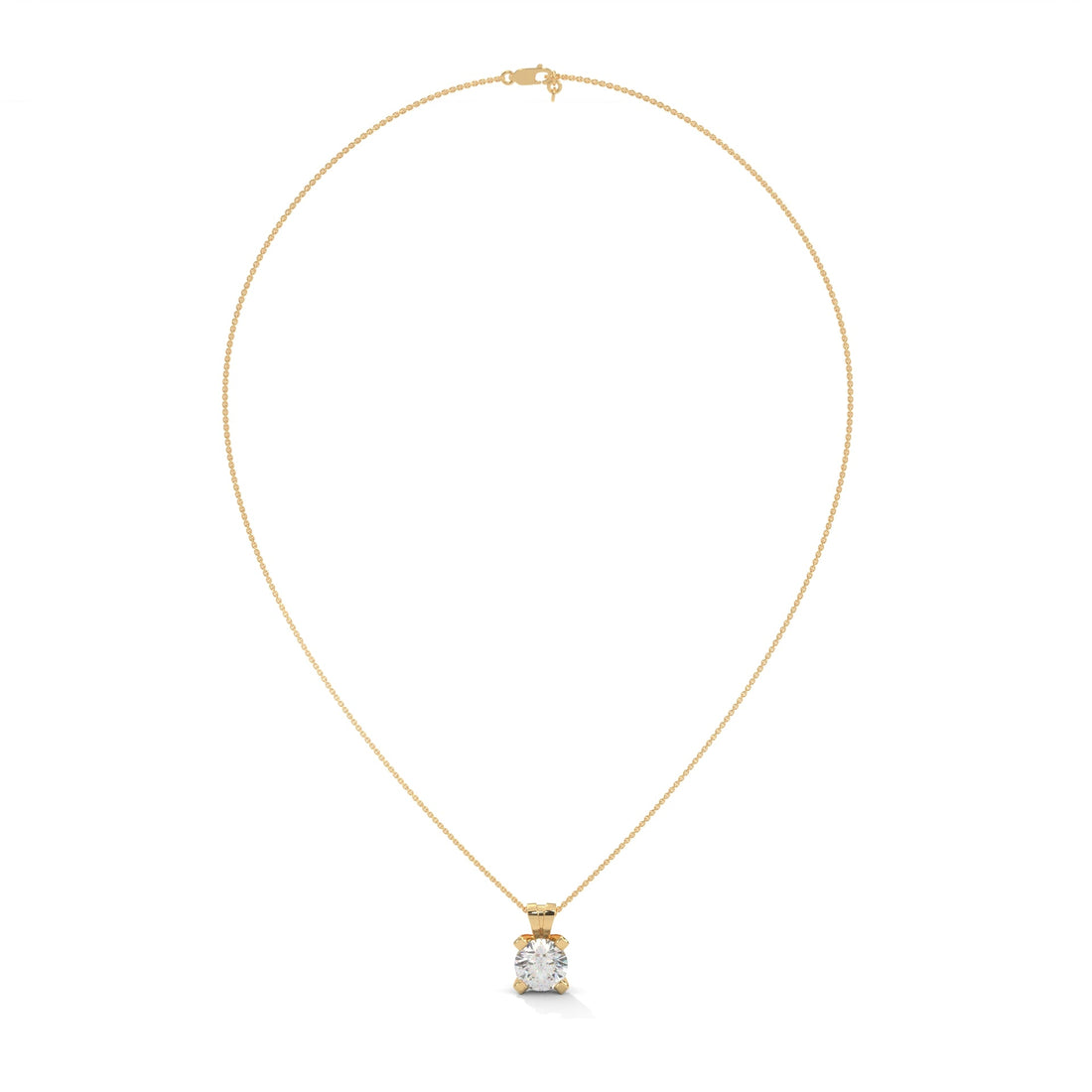 Round Diamond Solitaire Pendant in 14K Gold | 2.43 CTW
