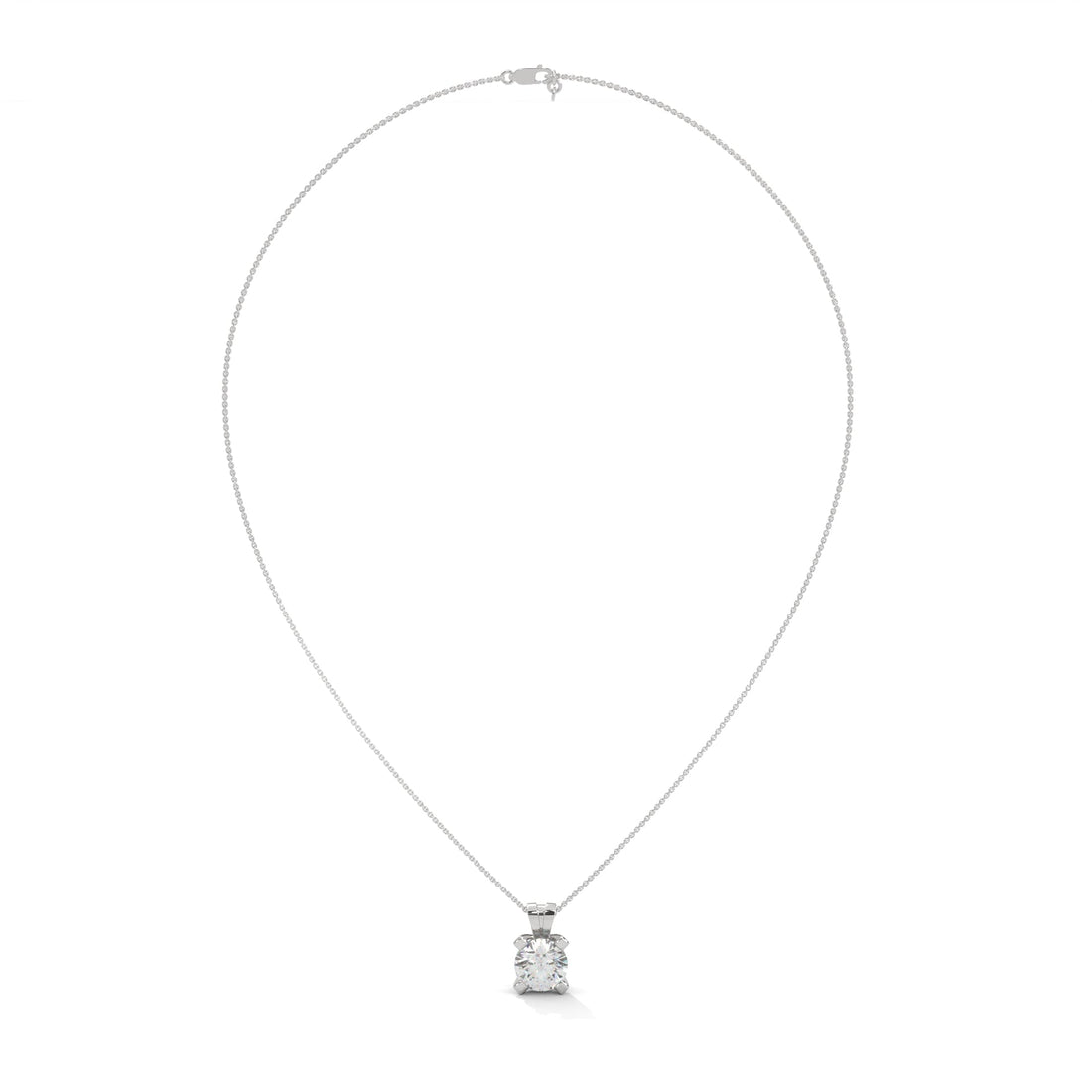 Round Diamond Solitaire Pendant in 14K Gold | 2.43 CTW