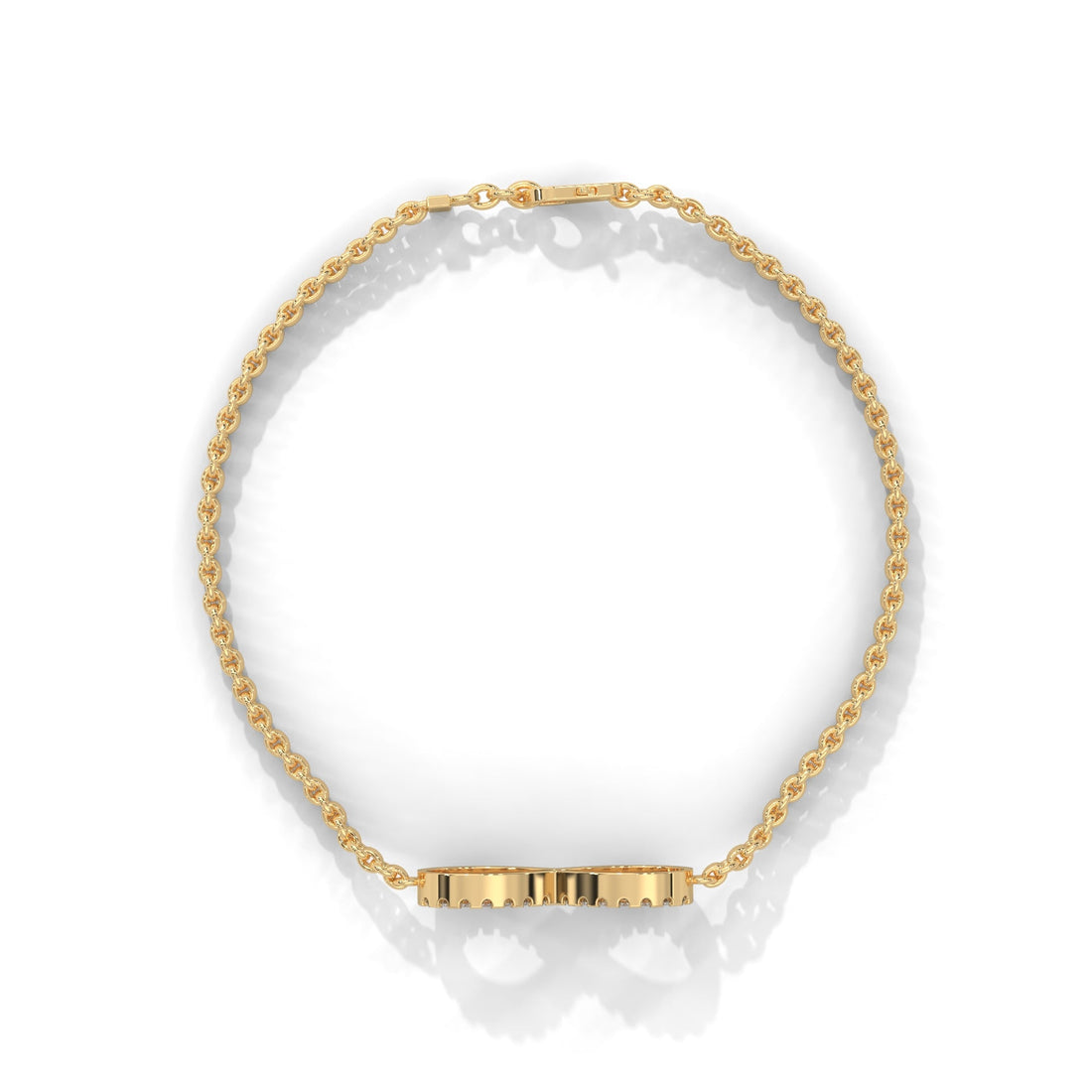 InfinityGlow Pave-Set Lab-Grown Diamond Gold Bracelet | 0.38 CTW