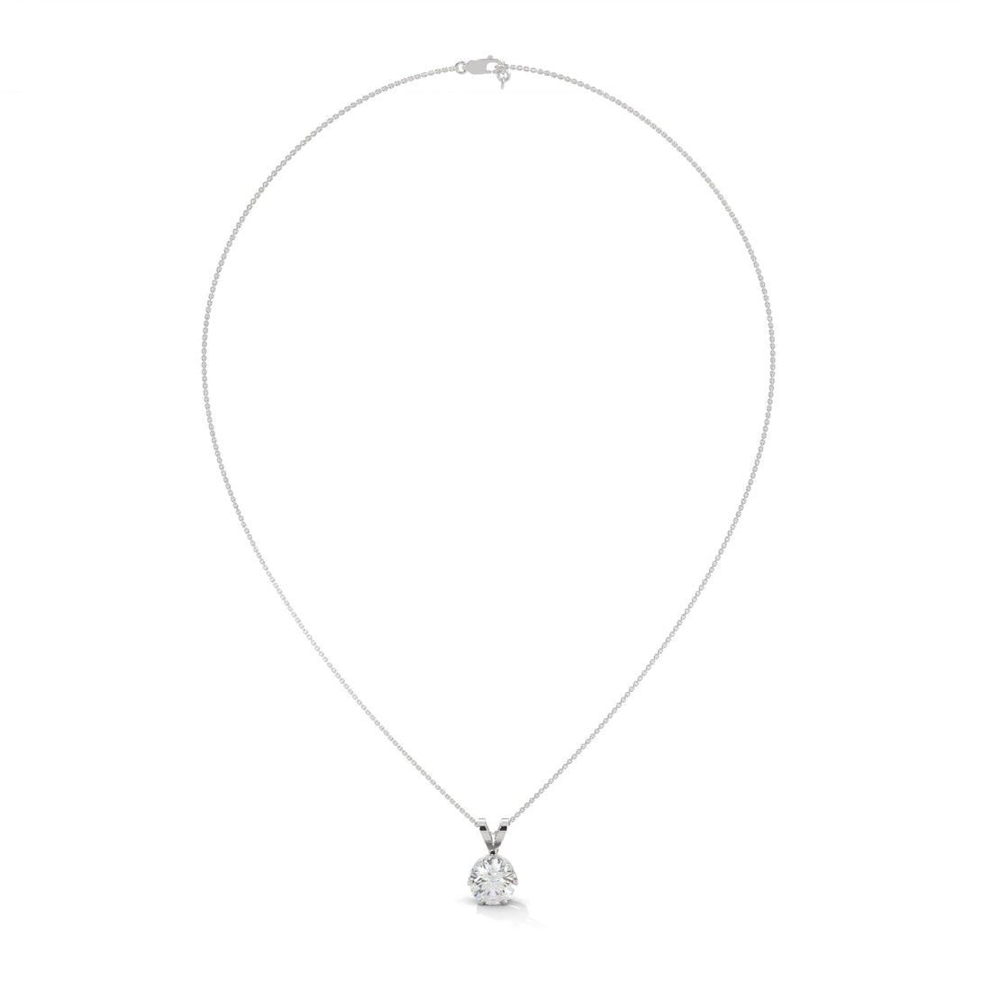 Brilliant Solitaire: 14K Gold Round Diamond Pendant Necklace | 2.11 CTW