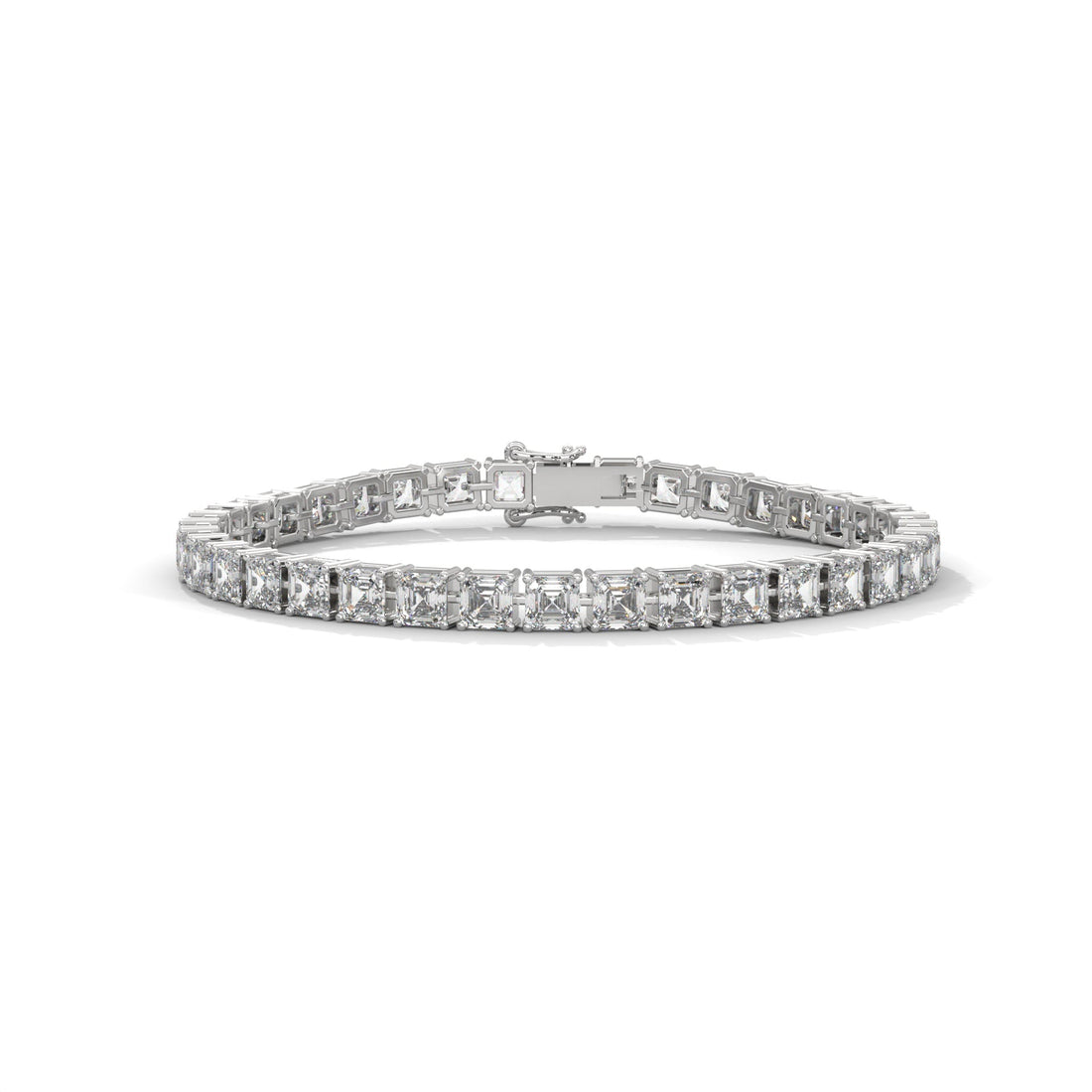 Lumière Asscher-Cut Lab-Grown Diamond Tennis Bracelet | 11.1 CTW