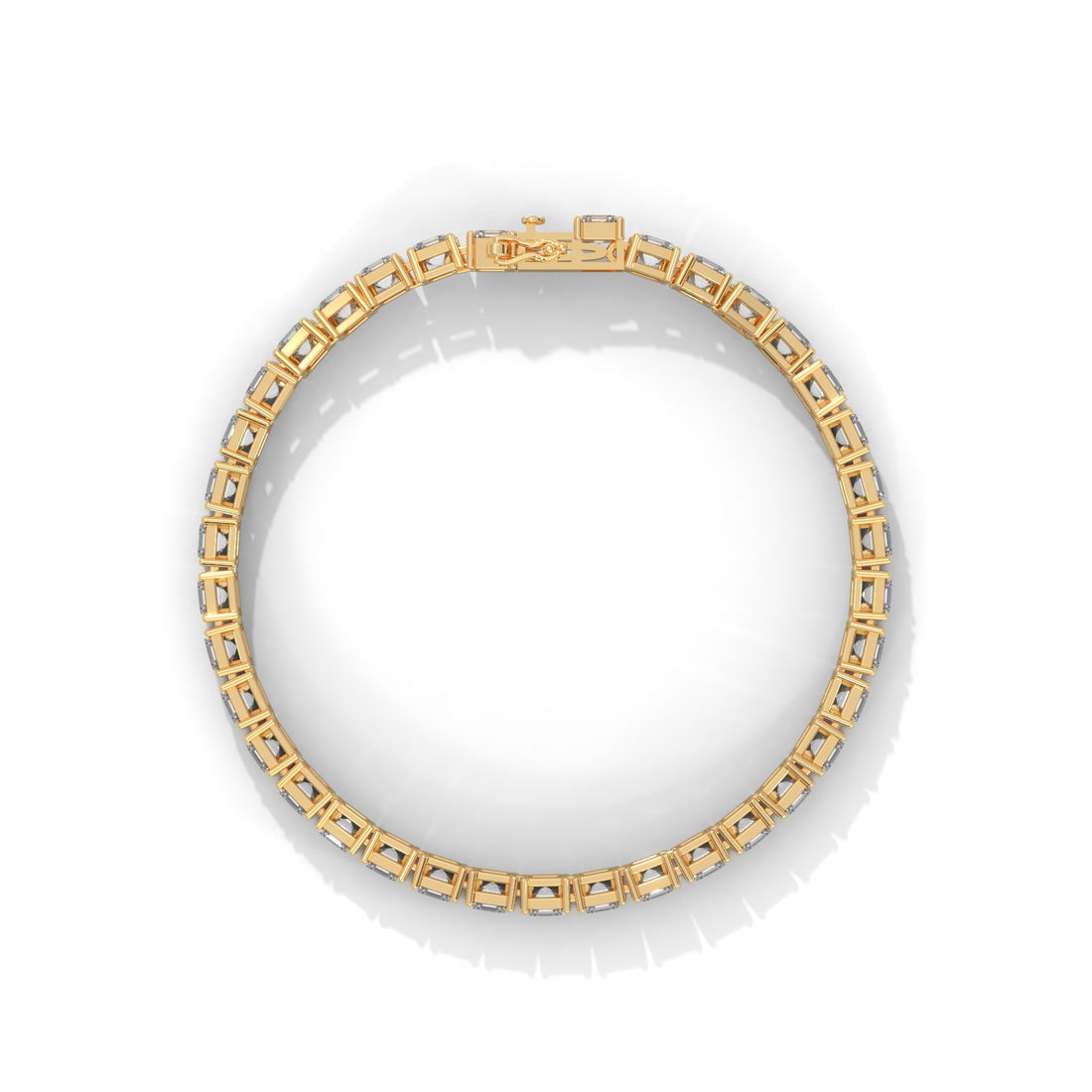 Lumière Asscher-Cut Lab-Grown Diamond Tennis Bracelet | 11.1 CTW