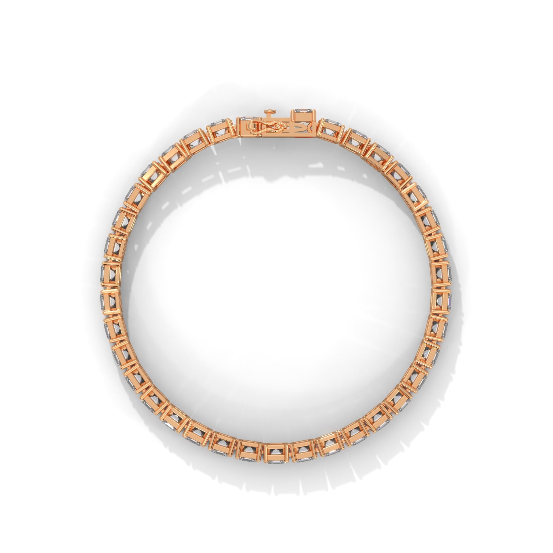 Lumière Asscher-Cut Lab-Grown Diamond Tennis Bracelet | 11.1 CTW