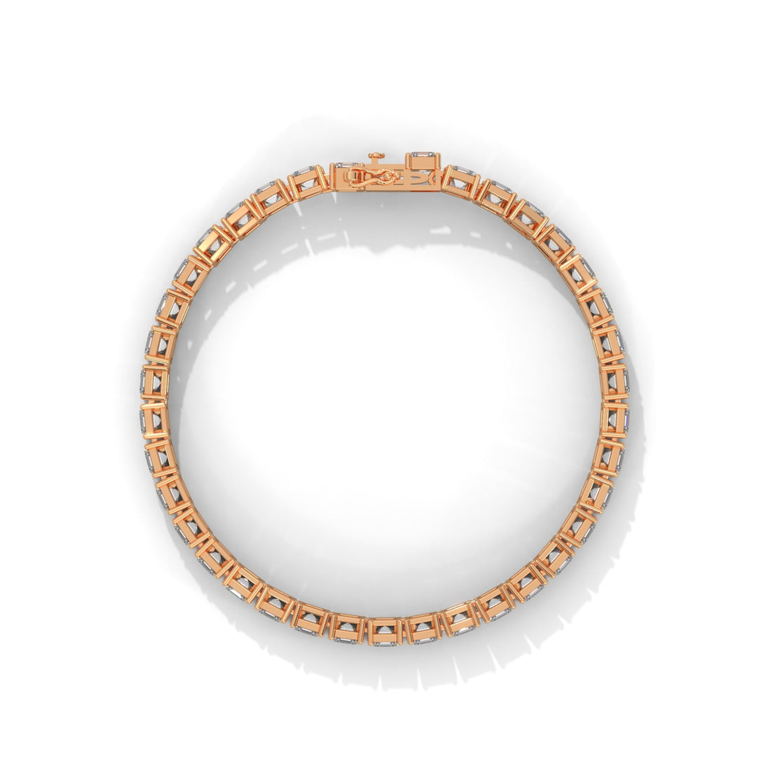 Lumière Asscher-Cut Lab-Grown Diamond Tennis Bracelet | 11.1 CTW