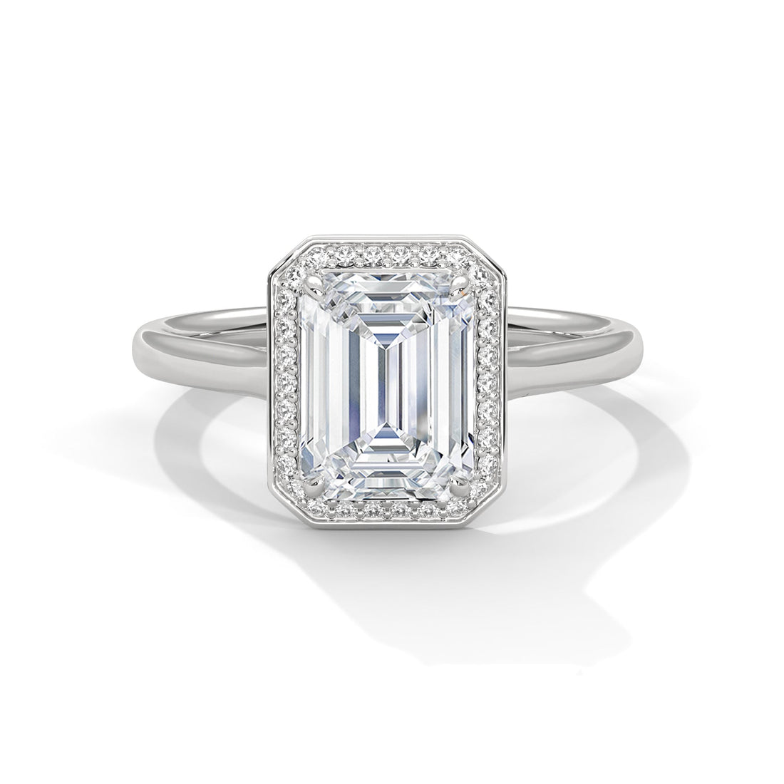 Royal Halo 1.5CT Emerald Lab-Grown Diamond Engagement Ring | 1.65 CTW