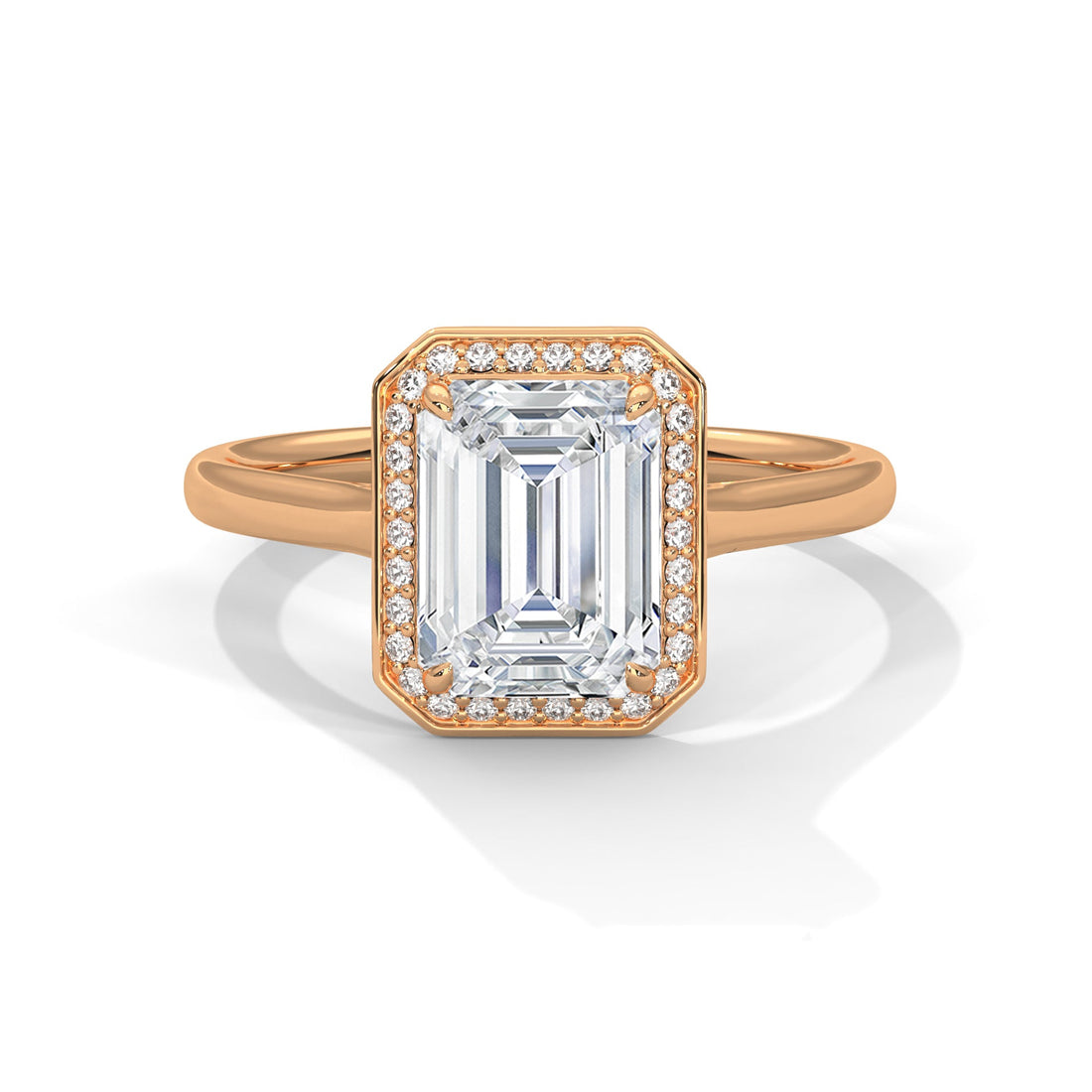 Royal Halo 1.5CT Emerald Lab-Grown Diamond Engagement Ring | 1.65 CTW