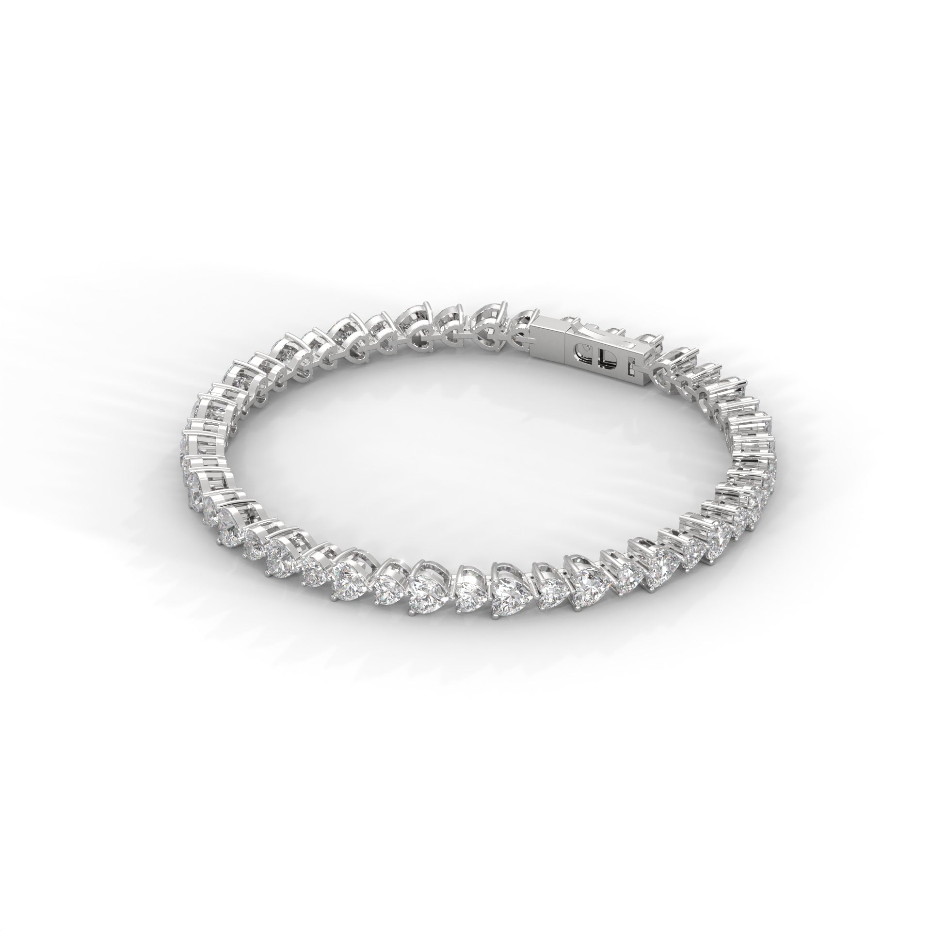 EternalHeart Heart-Cut Lab-Grown Diamond Tennis Bracelet | 10.4 CTW