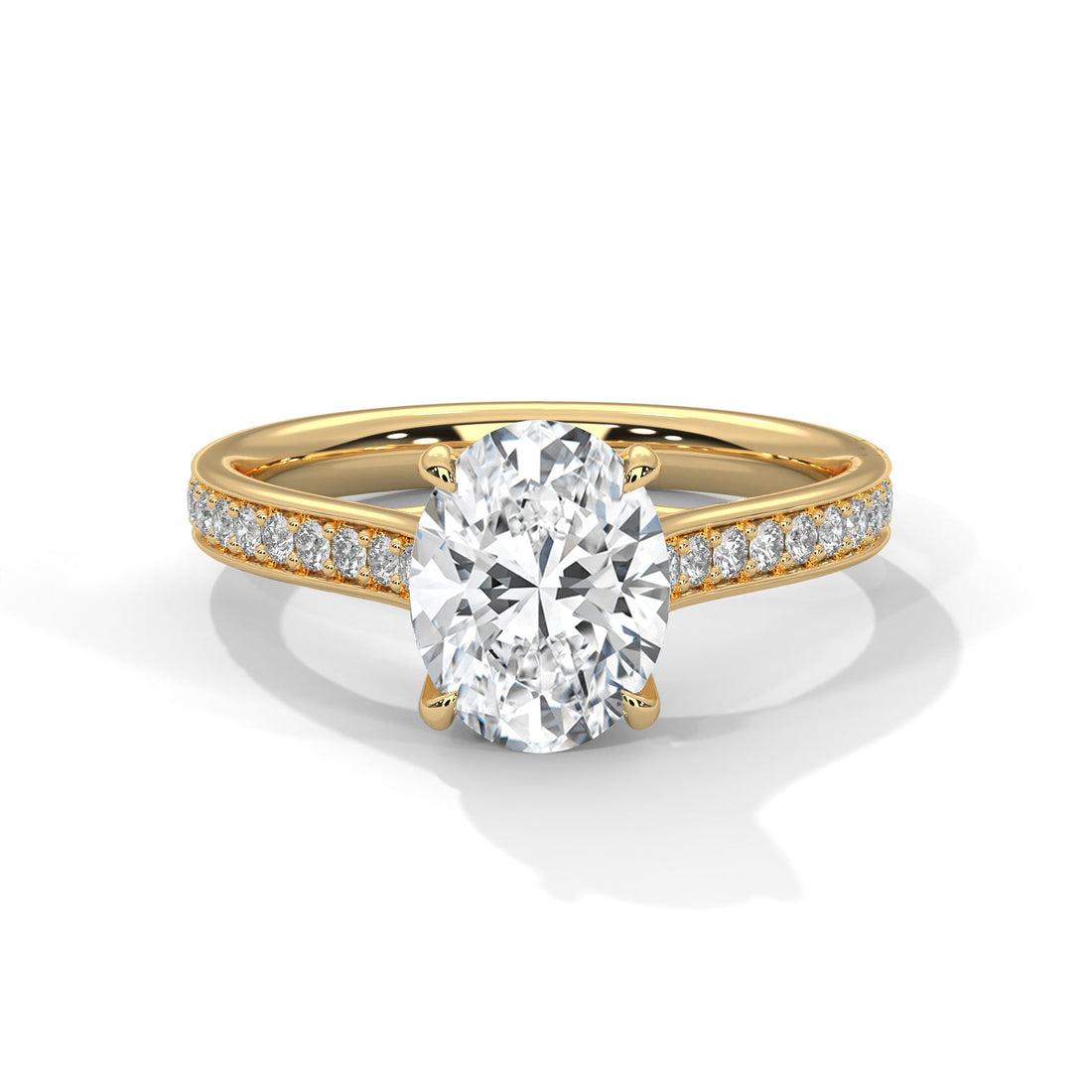 Liana 1.5ct Oval Lab-Grown Diamond Pavé Engagement Ring | 1.76 CTW