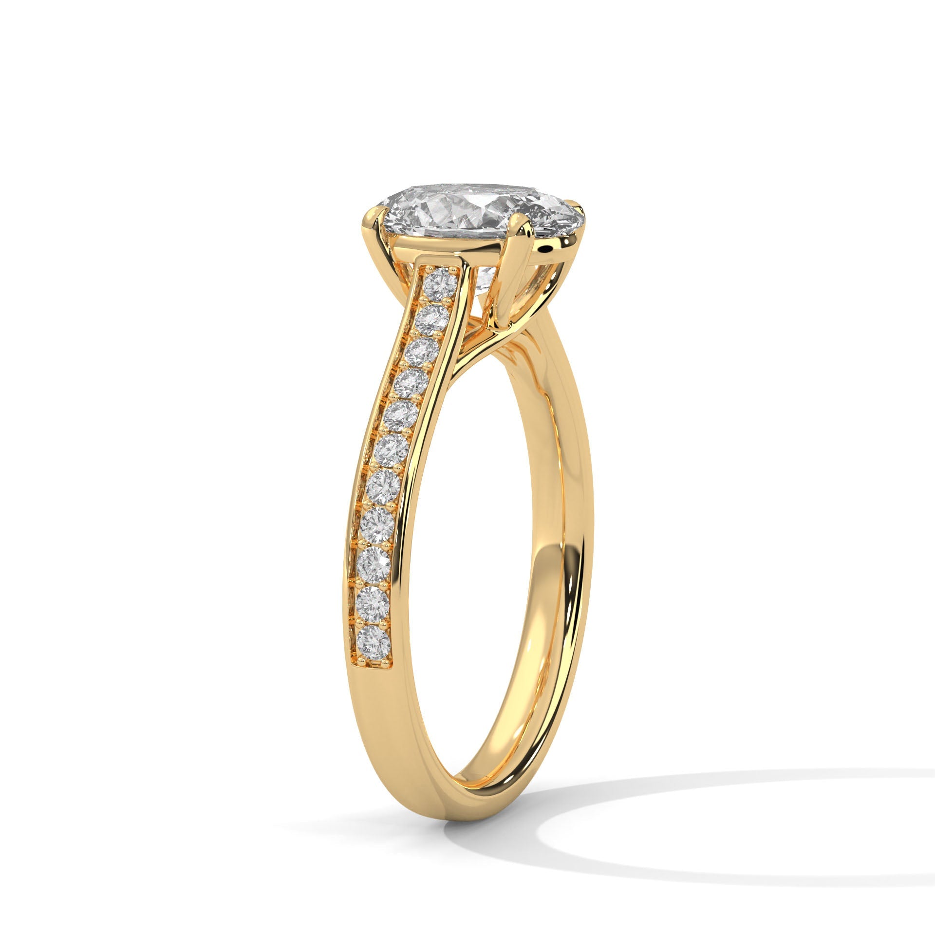 Liana 1.5ct Oval Lab-Grown Diamond Pavé Engagement Ring | 1.76 CTW