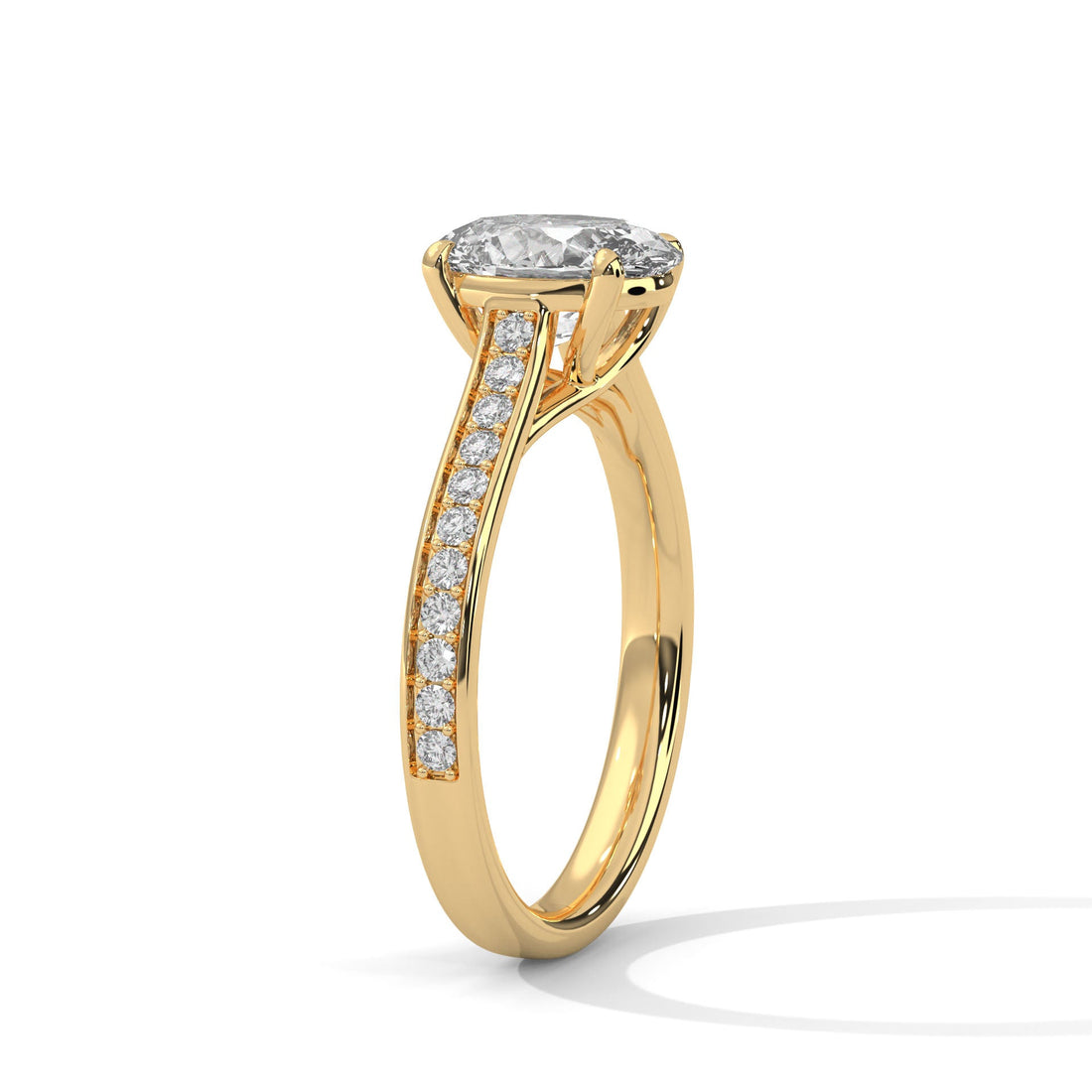 Liana 1.5ct Oval Lab-Grown Diamond Pavé Engagement Ring | 1.76 CTW