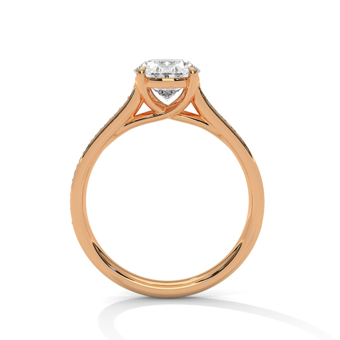 Valencia 3ct Oval Lab-Grown Diamond Pav Engagement Ring | 3.26 CTW