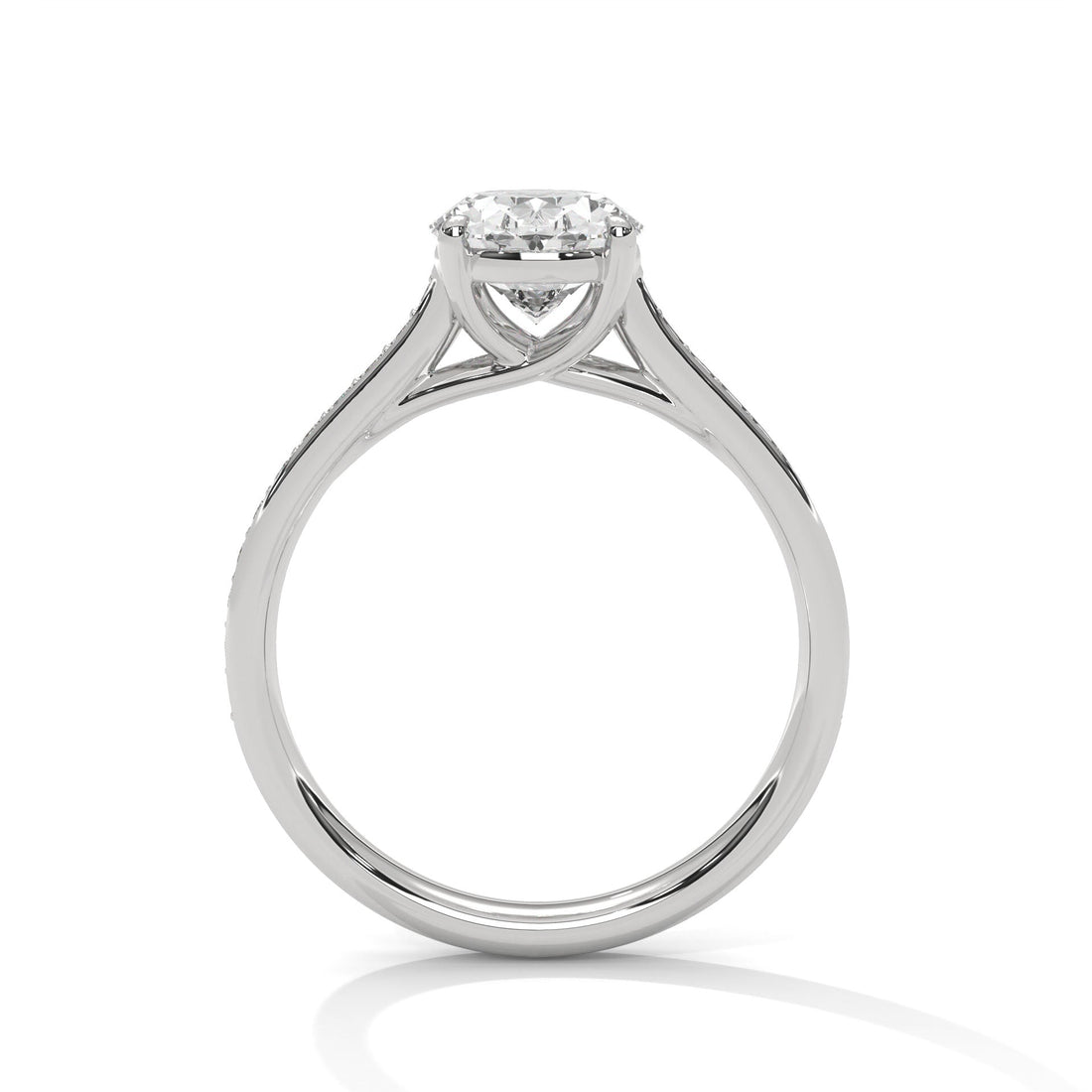 Valencia 3ct Oval Lab-Grown Diamond Pav Engagement Ring | 3.26 CTW