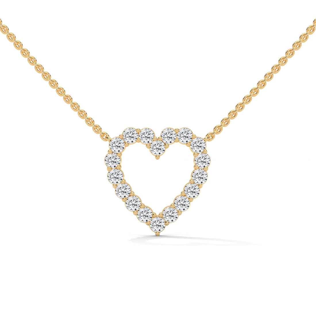 Everlasting Love: 14K Gold Diamond Heart Pendant Necklace | 0.45 CTW