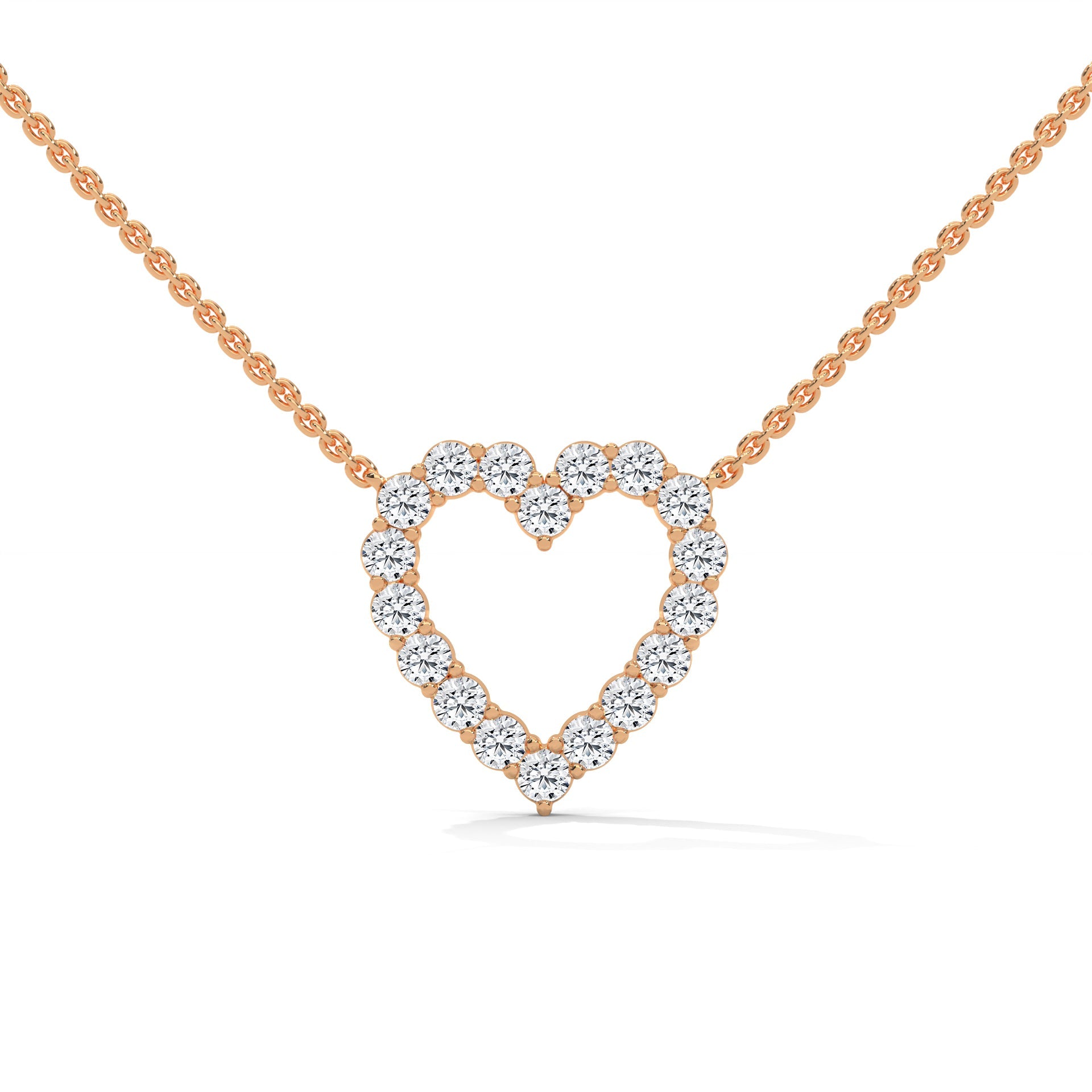Everlasting Love: 14K Gold Diamond Heart Pendant Necklace | 0.45 CTW