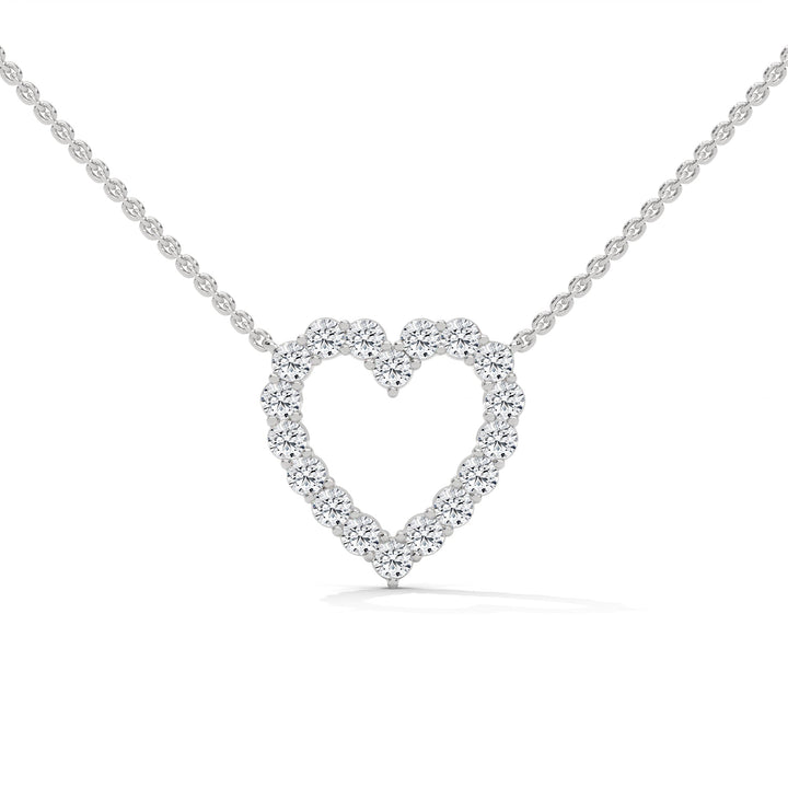 Everlasting Love: 14K Gold Diamond Heart Pendant Necklace | 0.45 CTW