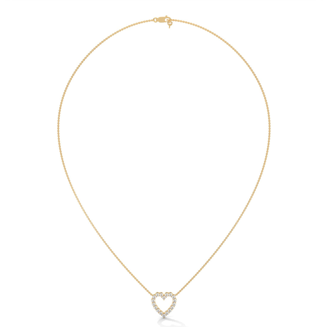 Everlasting Love: 14K Gold Diamond Heart Pendant Necklace | 0.45 CTW