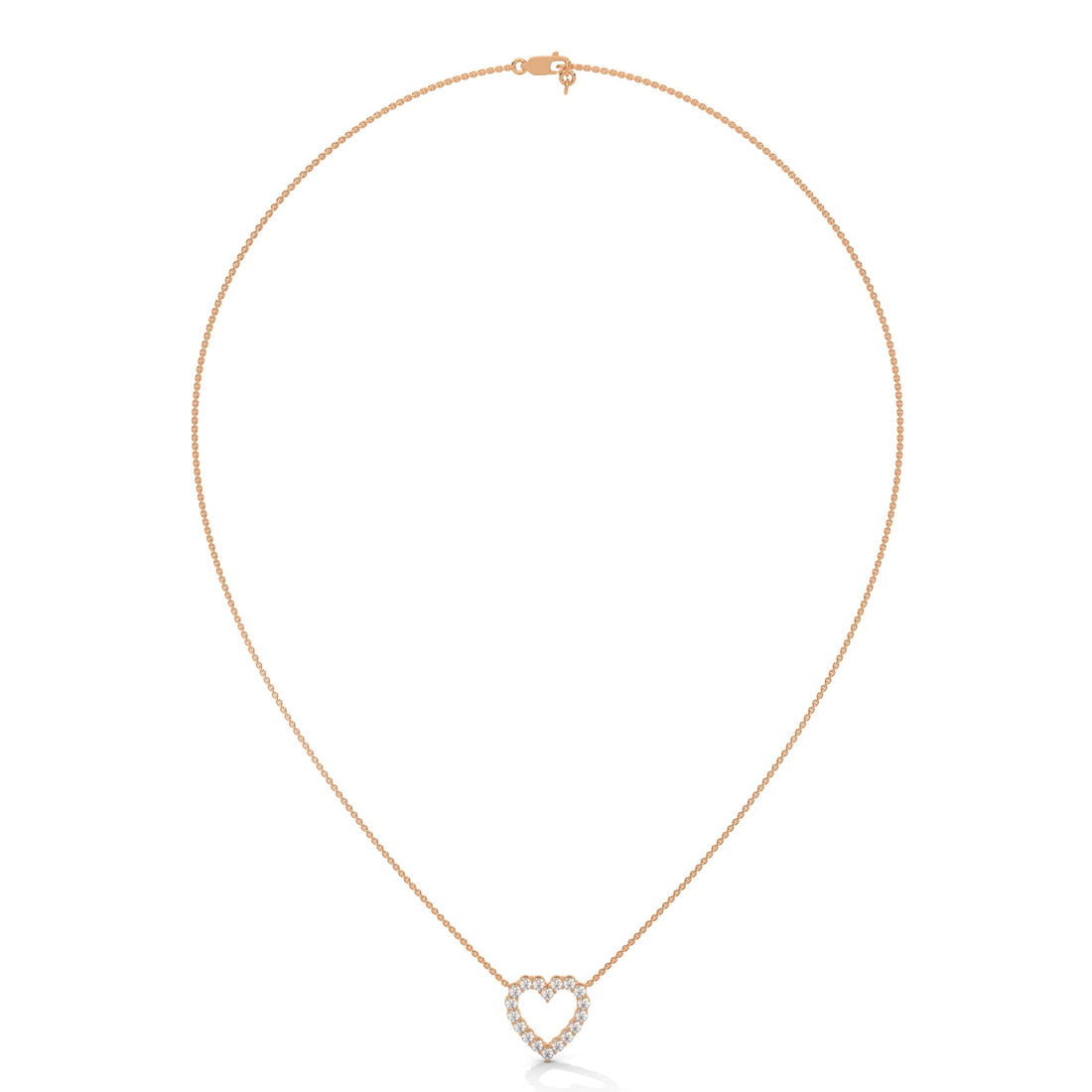 Everlasting Love: 14K Gold Diamond Heart Pendant Necklace | 0.45 CTW